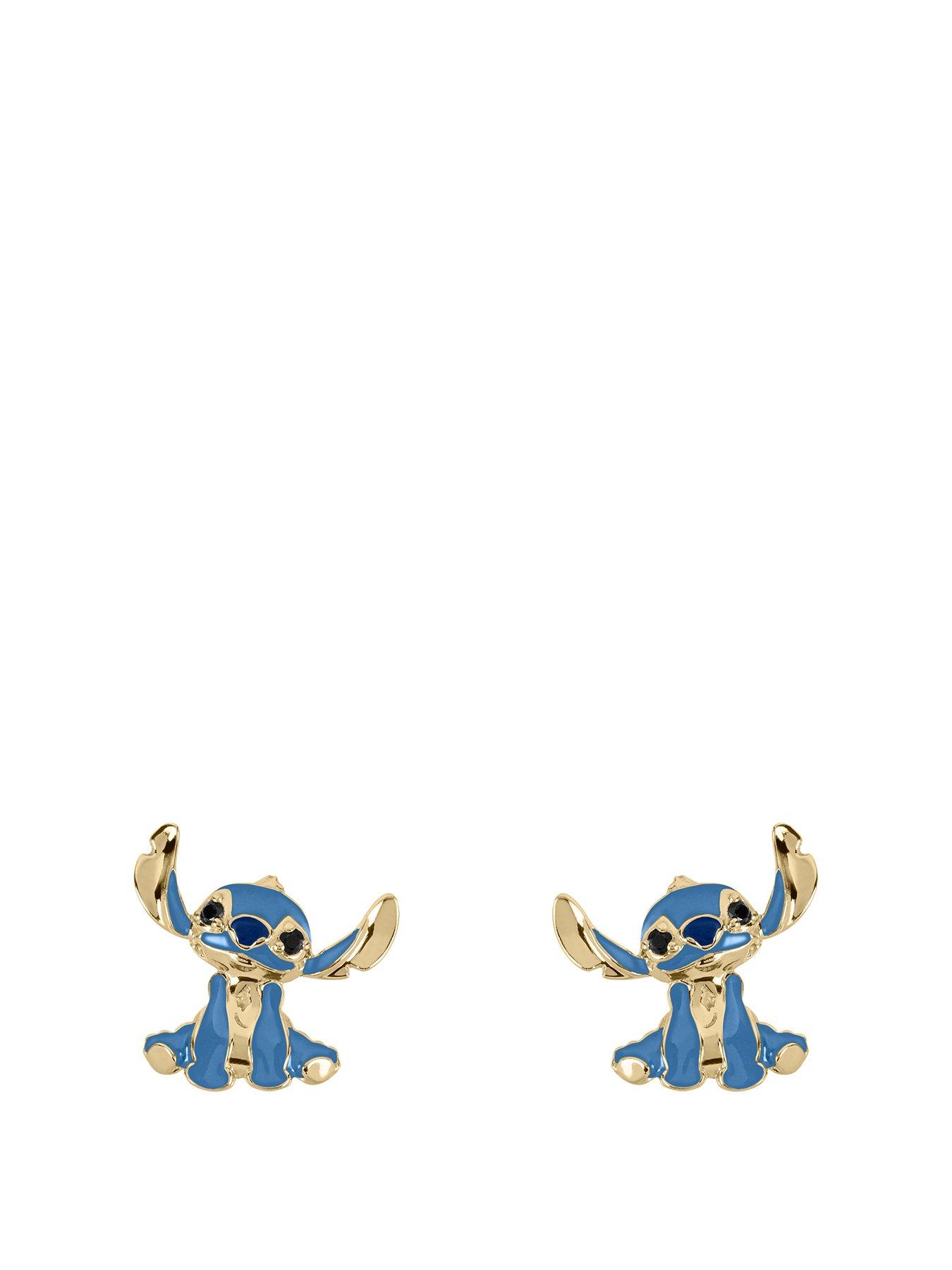 undefined 100 Stitch 18 Carat Yellow Gold Plated Studs with Crystals