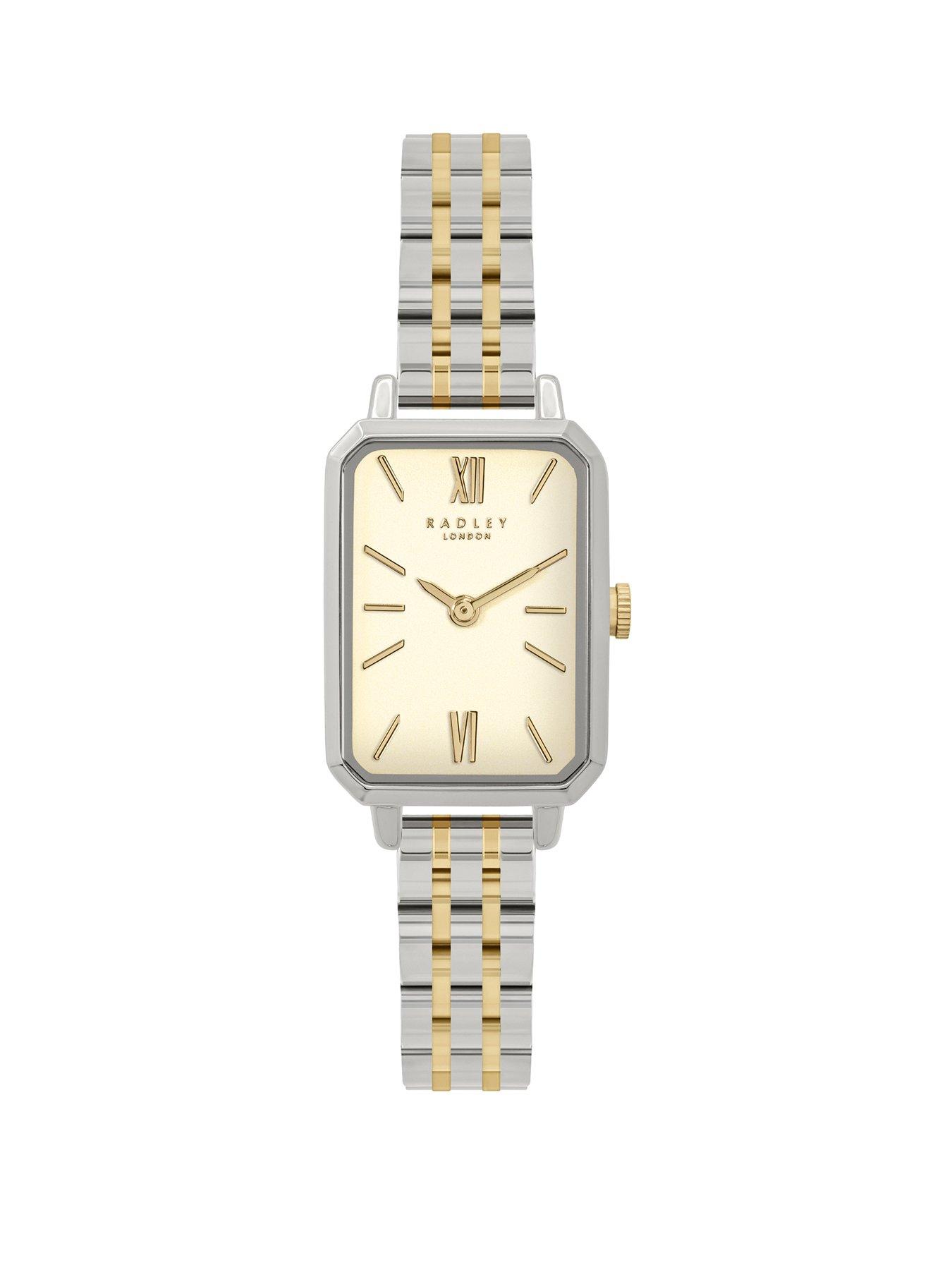 undefined Ladies Two Tone Rectangle Bracelet Watch