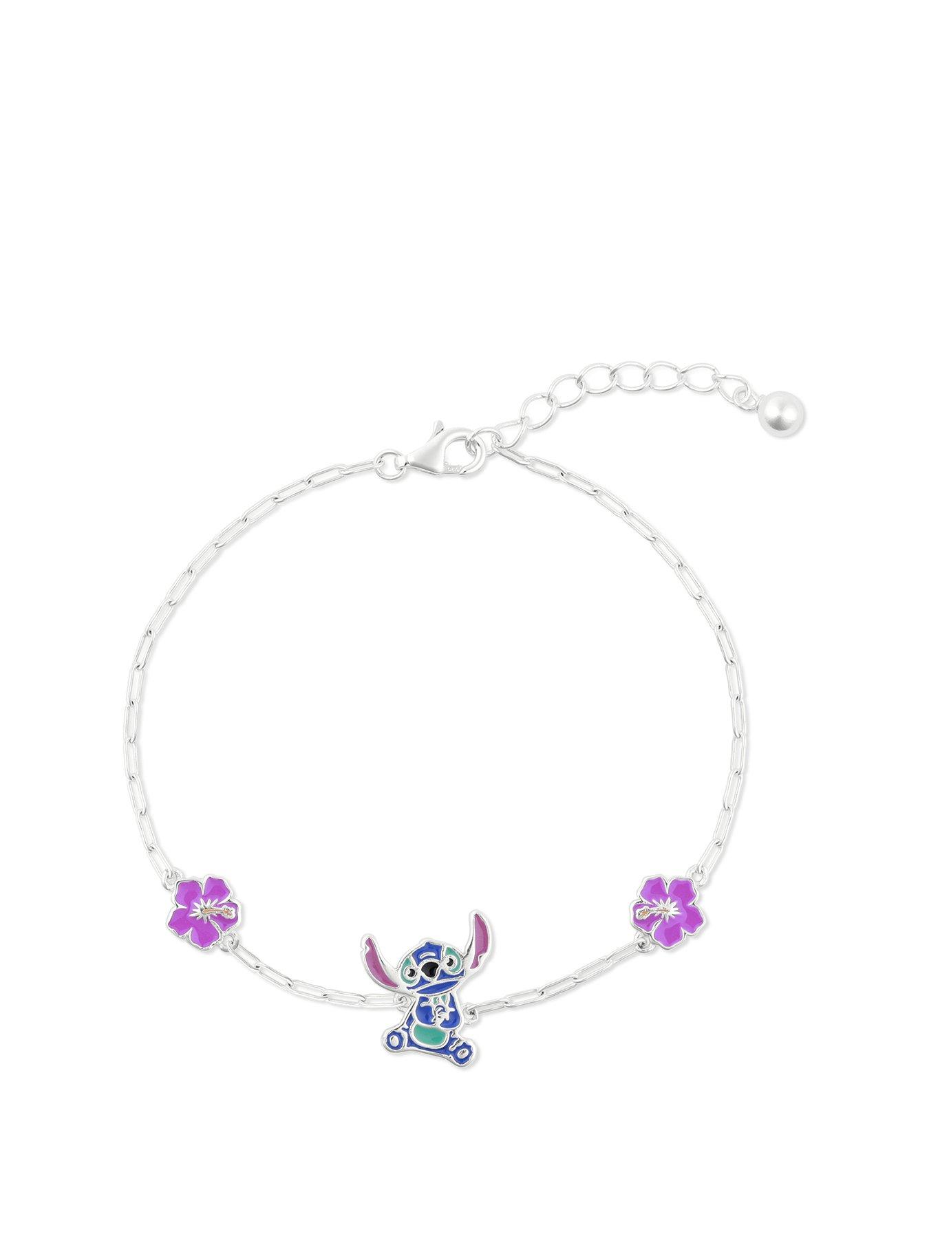 undefined Sterling Silver Stitch and Flower Necklace