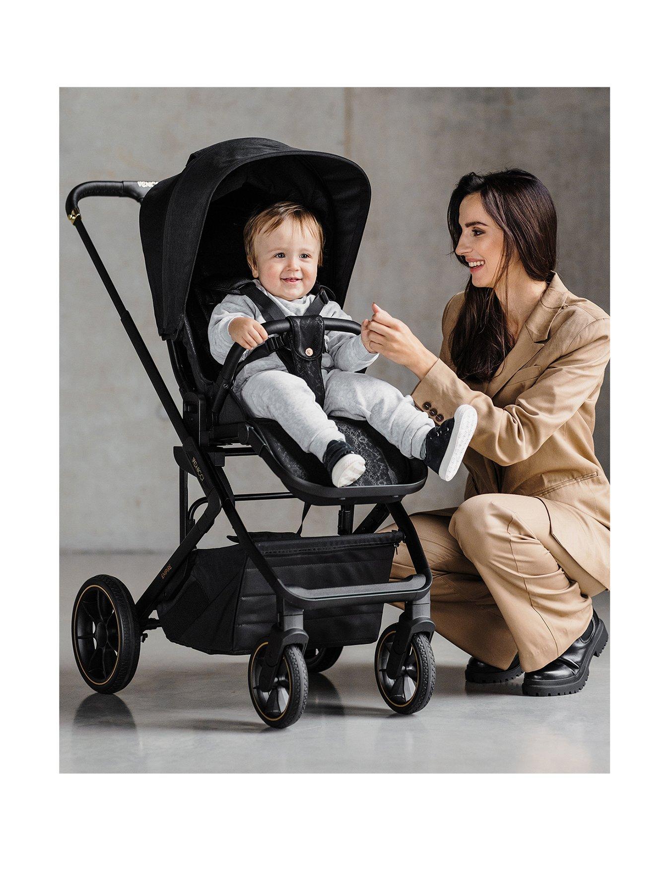 Image 1 of 5 of Venicci Empire 3in1 Plus Base Travel System Pushchair Bundle - Ultra Black