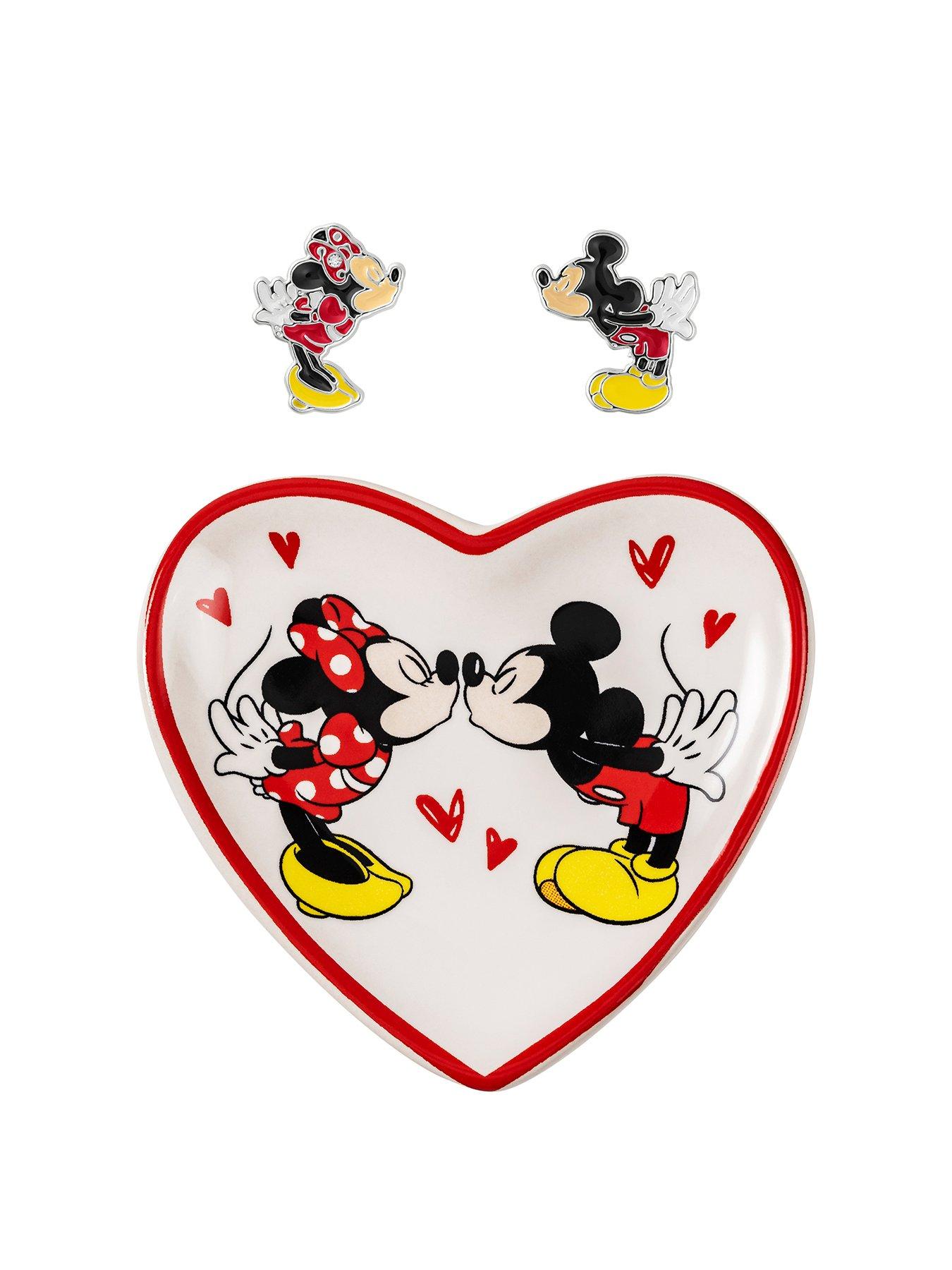 undefined Mickey & Minnie Earrings and Trinket Tray Set
