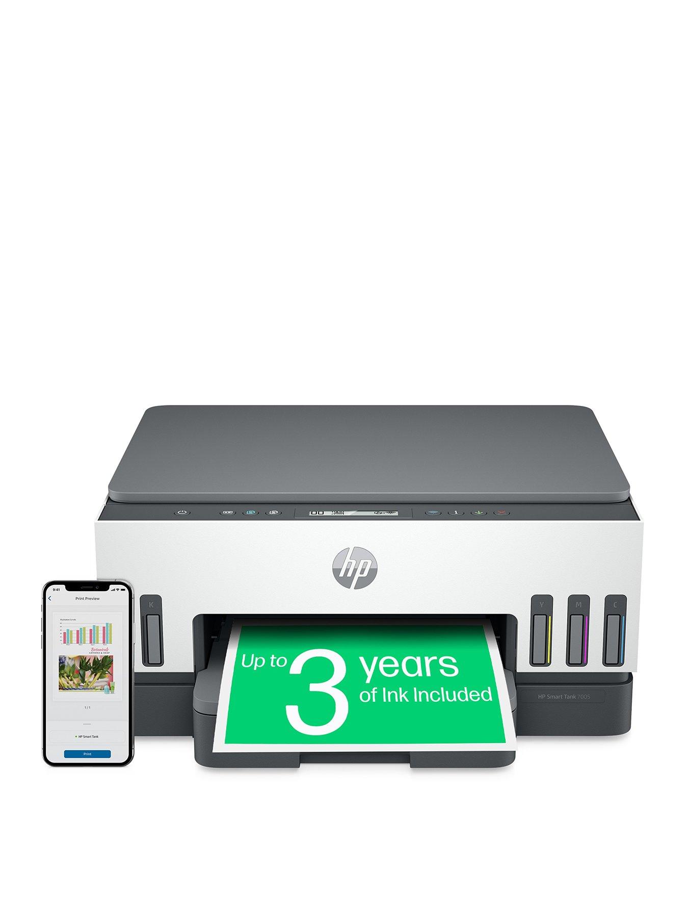 undefined Smart Tank 7005 Wireless All-in-One Colour Printer with up to 3 years of HP Ink Bottles included