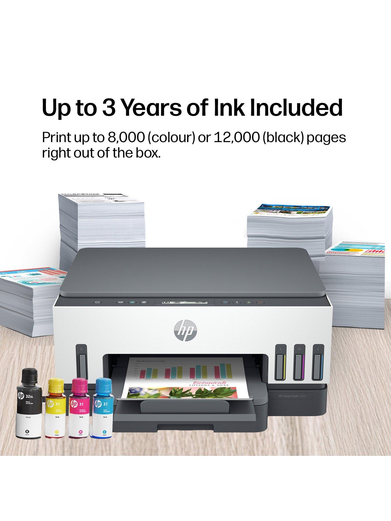 Image 3 of 8 of HP Smart Tank 7005 Wireless All-in-One Colour Printer with up to 3 years of HP Ink Bottles included