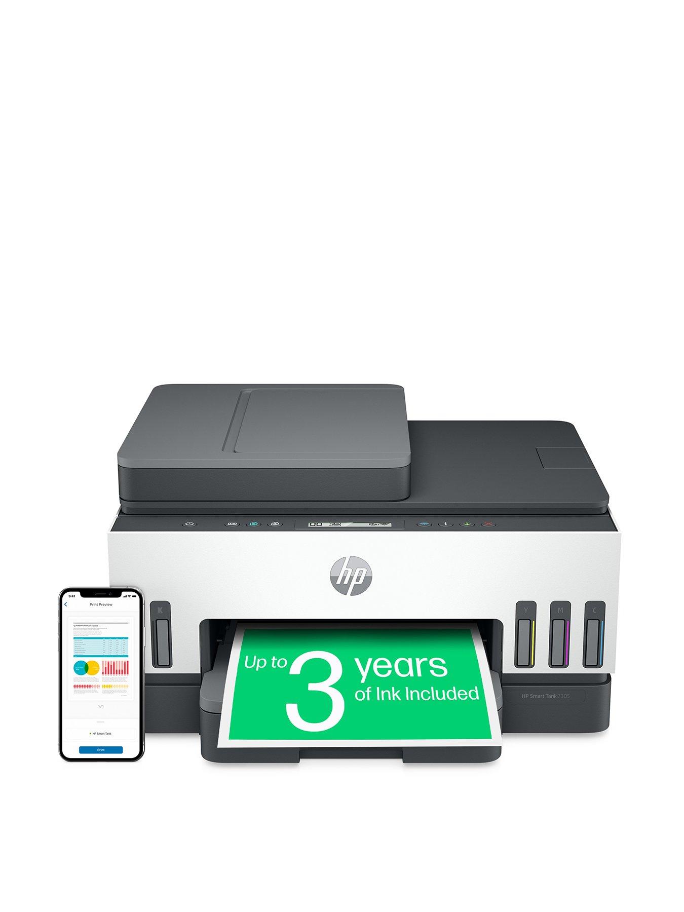 undefined Smart Tank 7305 Wireless All-in-One Colour Printer with up to 3 years of HP Ink Bottles included