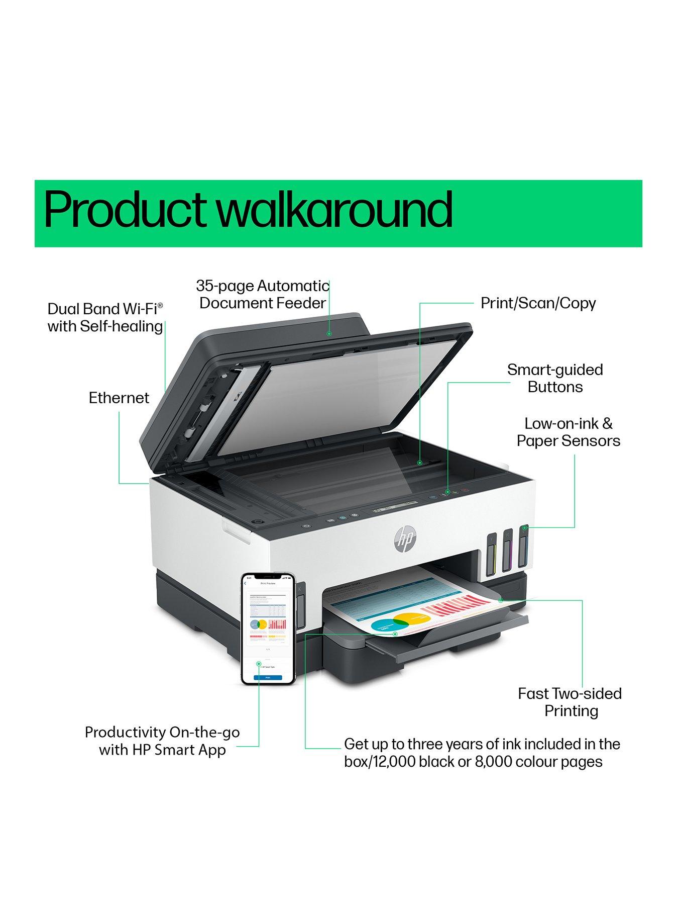 Image 3 of 8 of HP Smart Tank 7305 Wireless All-in-One Colour Printer with up to 3 years of HP Ink Bottles included