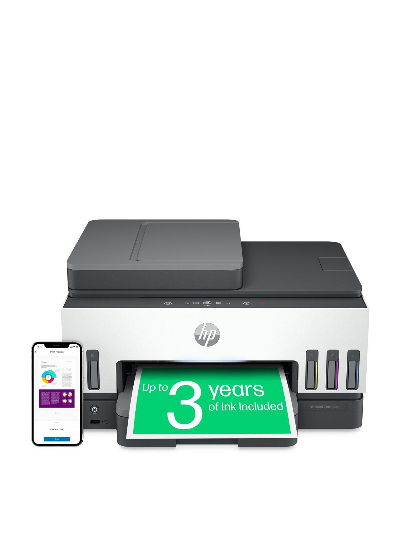 undefined Smart Tank 7605 Wireless All-in-One Colour Printer with up to 3 years of HP Ink Bottles included