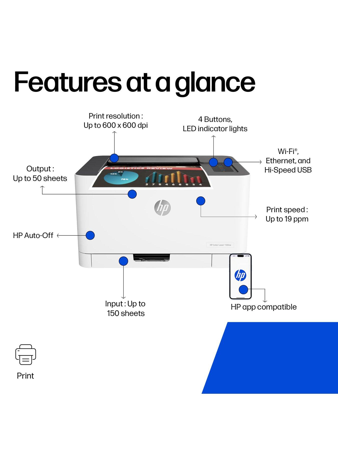 Image 3 of 8 of HP Colour Laser 150NW Wireless Printer