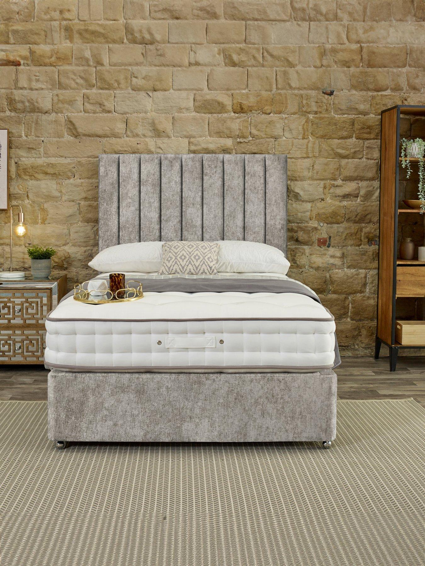  image of shire-beds-signature-2000-pocket-mattress-and-upholstered-divan-base-bed-set-headboard-sold-separatelynbsp--fscreg-certified