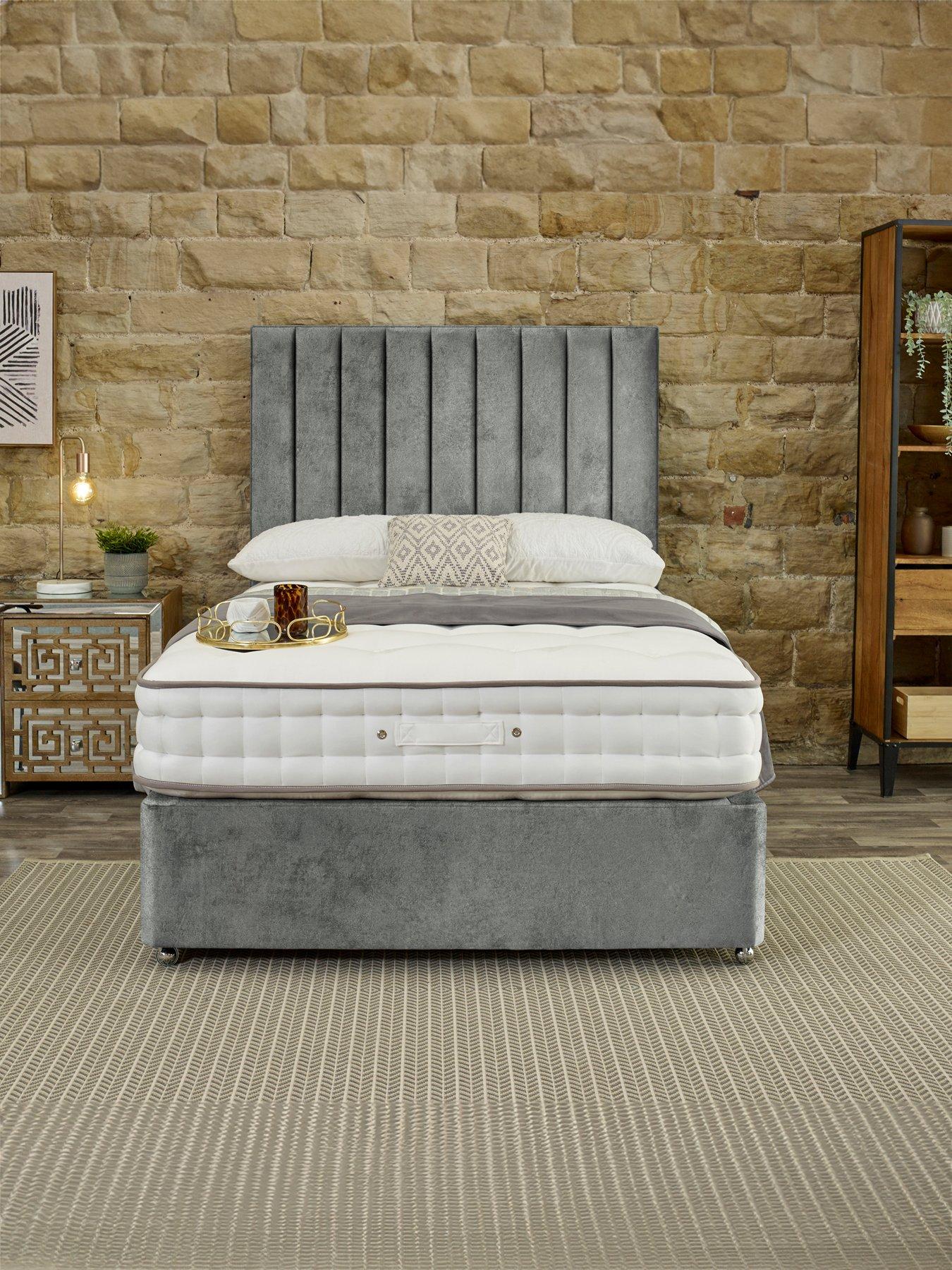 Shire Beds Signature 2000 Pocket Mattress and Upholstered Divan Base Bed Set (Headboard sold separately) - FSC® Certified