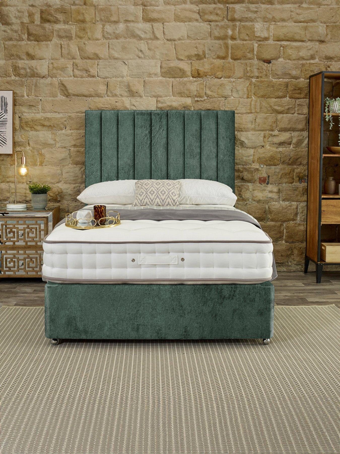 Shire Beds Signature 2000 Pocket Mattress and Upholstered Divan Base Bed Set (Headboard sold separately) - FSC® Certified