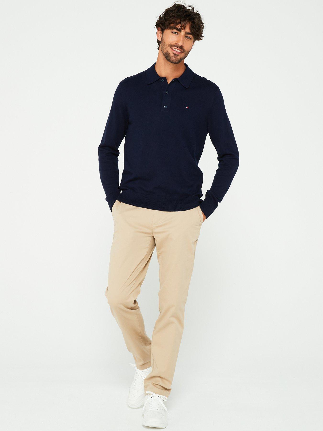 Image 3 of 4 of Tommy Hilfiger Pima&nbsp;Cotton Cashmere Knitted Polo - Navy