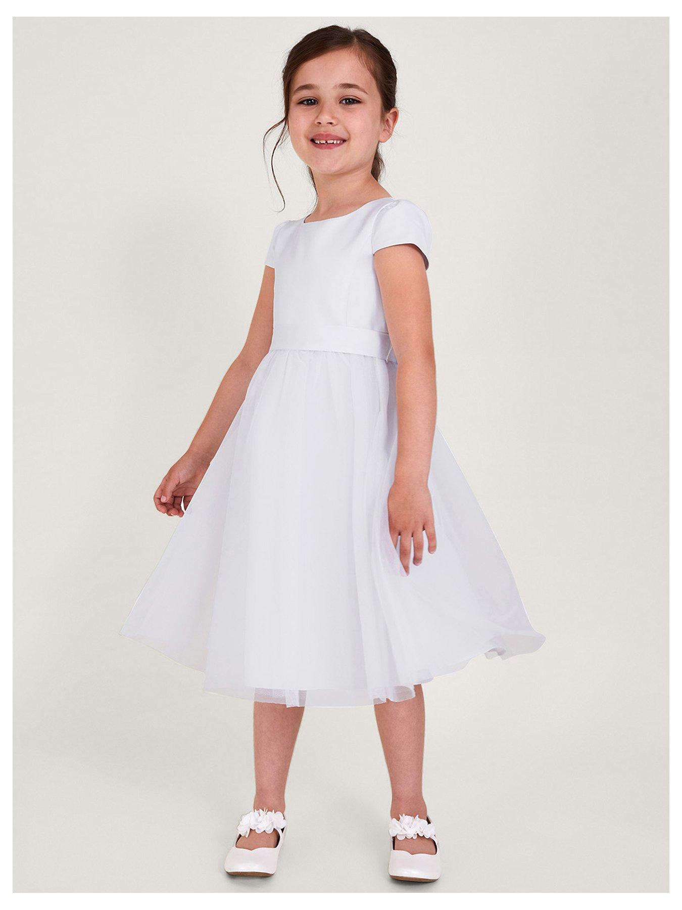 princess polly baby blue dress Monsoon Girls Tulle Bridesmaid Dress - Ivory