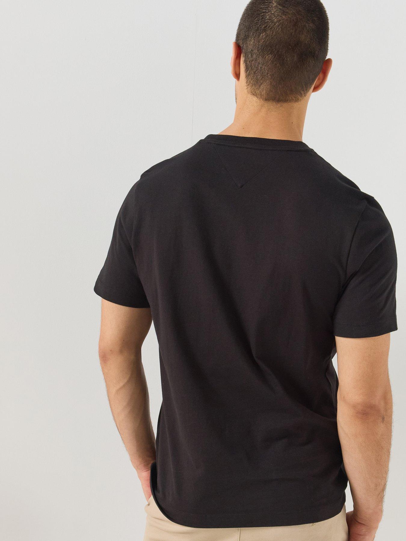Image 2 of 6 of Tommy Hilfiger Mens Essential Regular Fit Crew Neck T-Shirt - Black