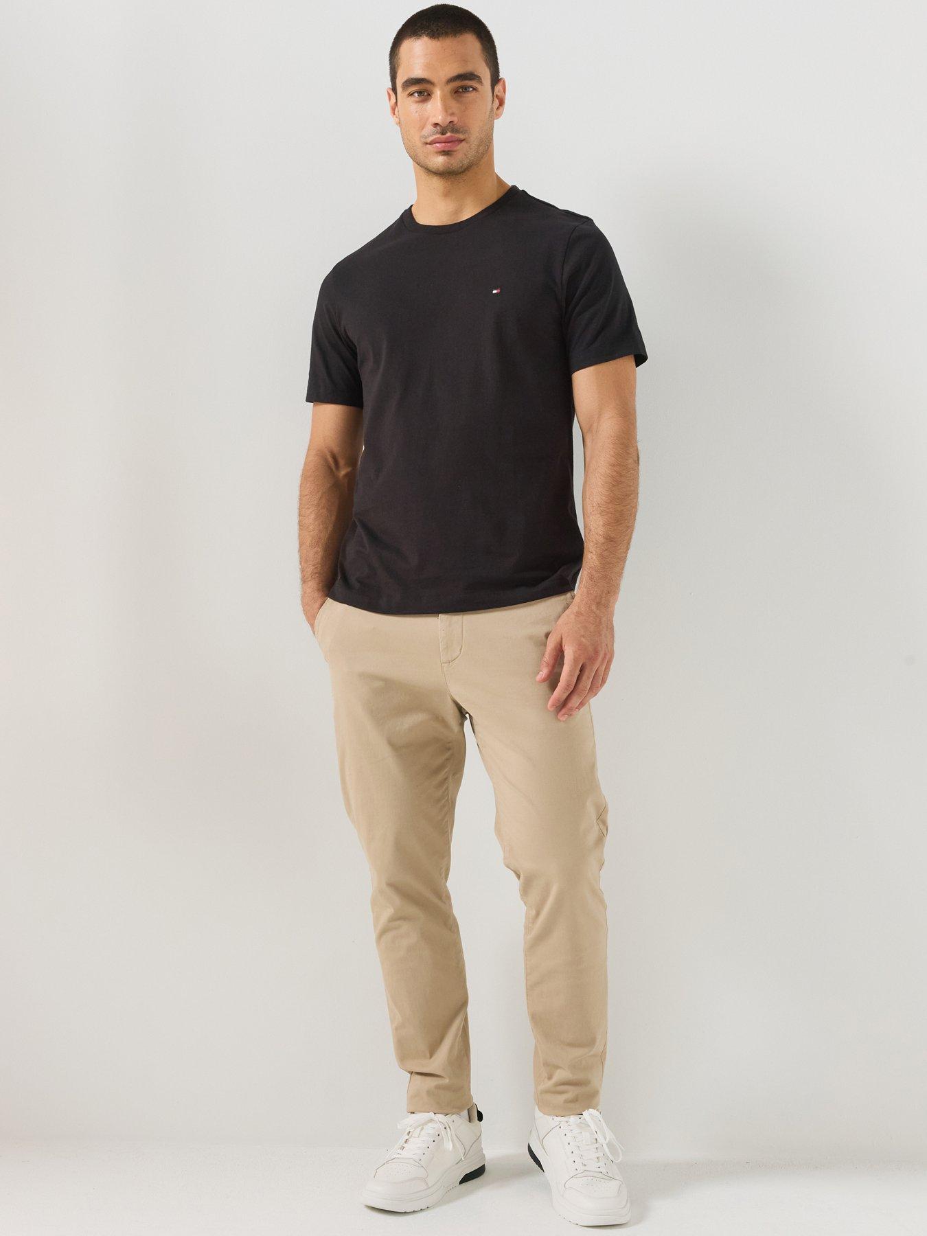 Image 3 of 6 of Tommy Hilfiger Mens Essential Regular Fit Crew Neck T-Shirt - Black