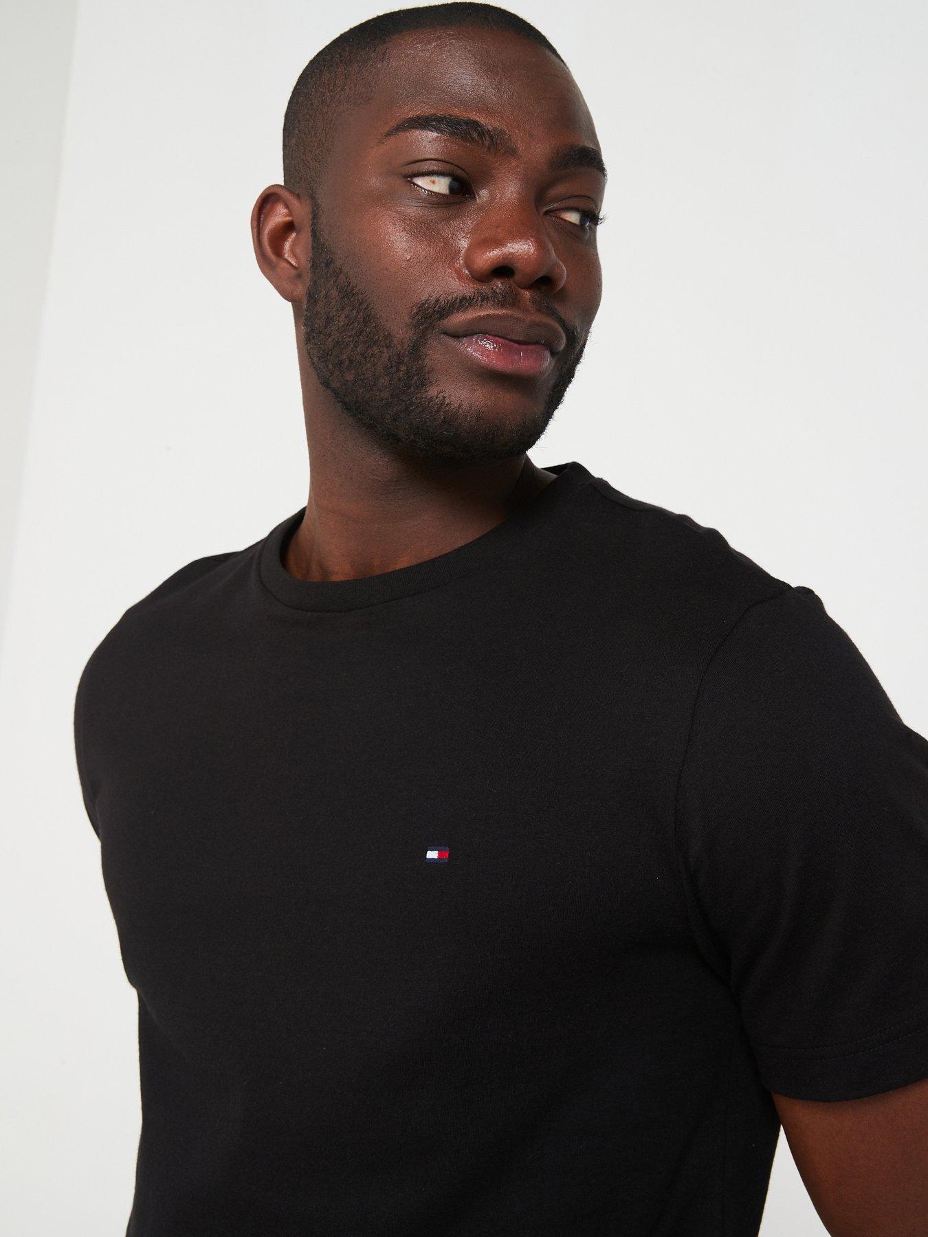  image of tommy-hilfiger-essential-reg-fit-solid-t-shirt-black