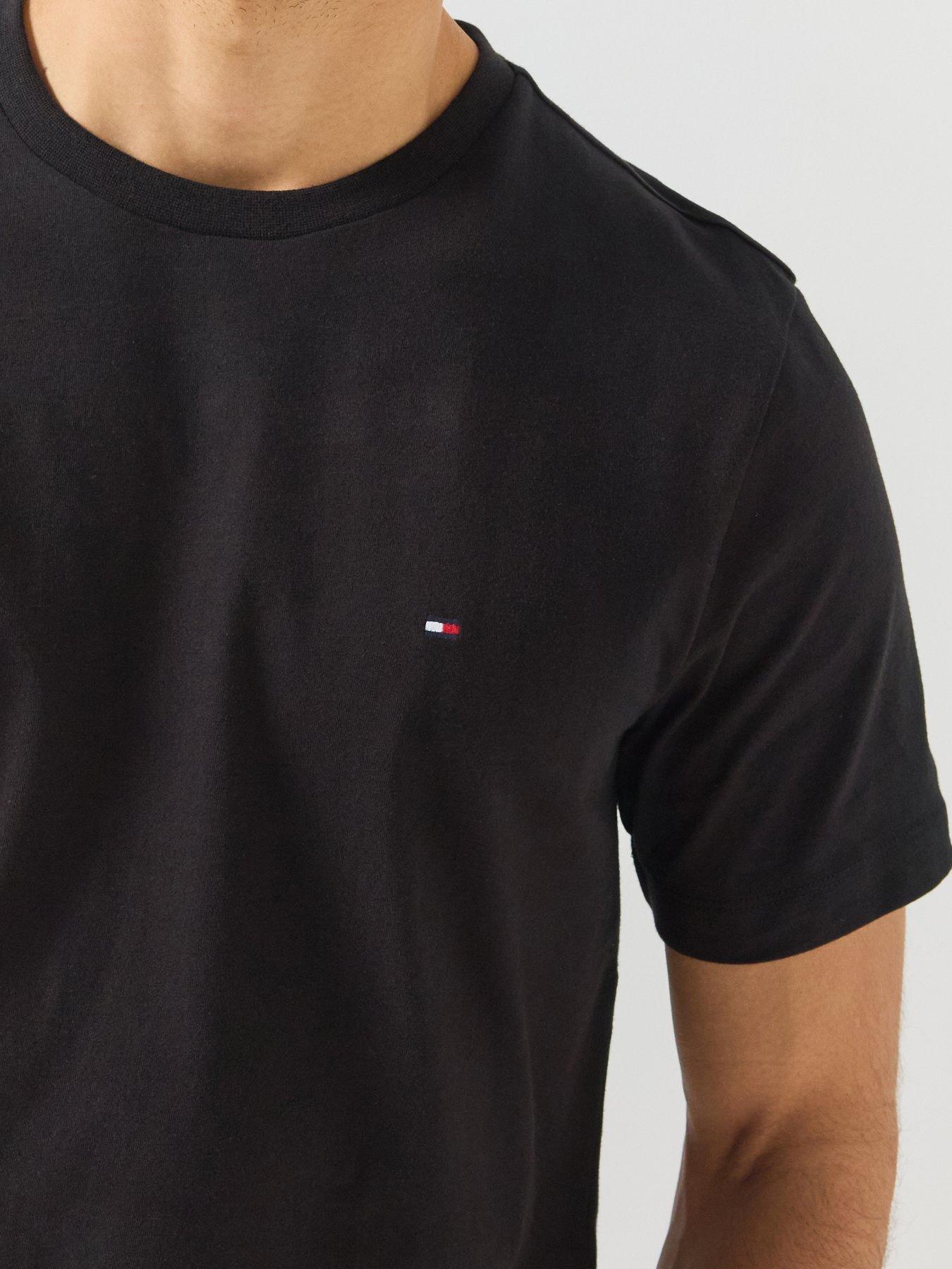 Image 6 of 6 of Tommy Hilfiger Mens Essential Regular Fit Crew Neck T-Shirt - Black