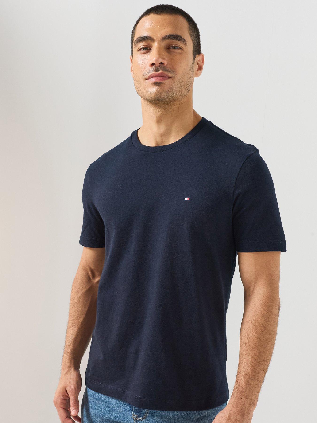 Image 1 of 6 of Tommy Hilfiger Mens Essential Regular Fit Crew Neck T-Shirt - Navy