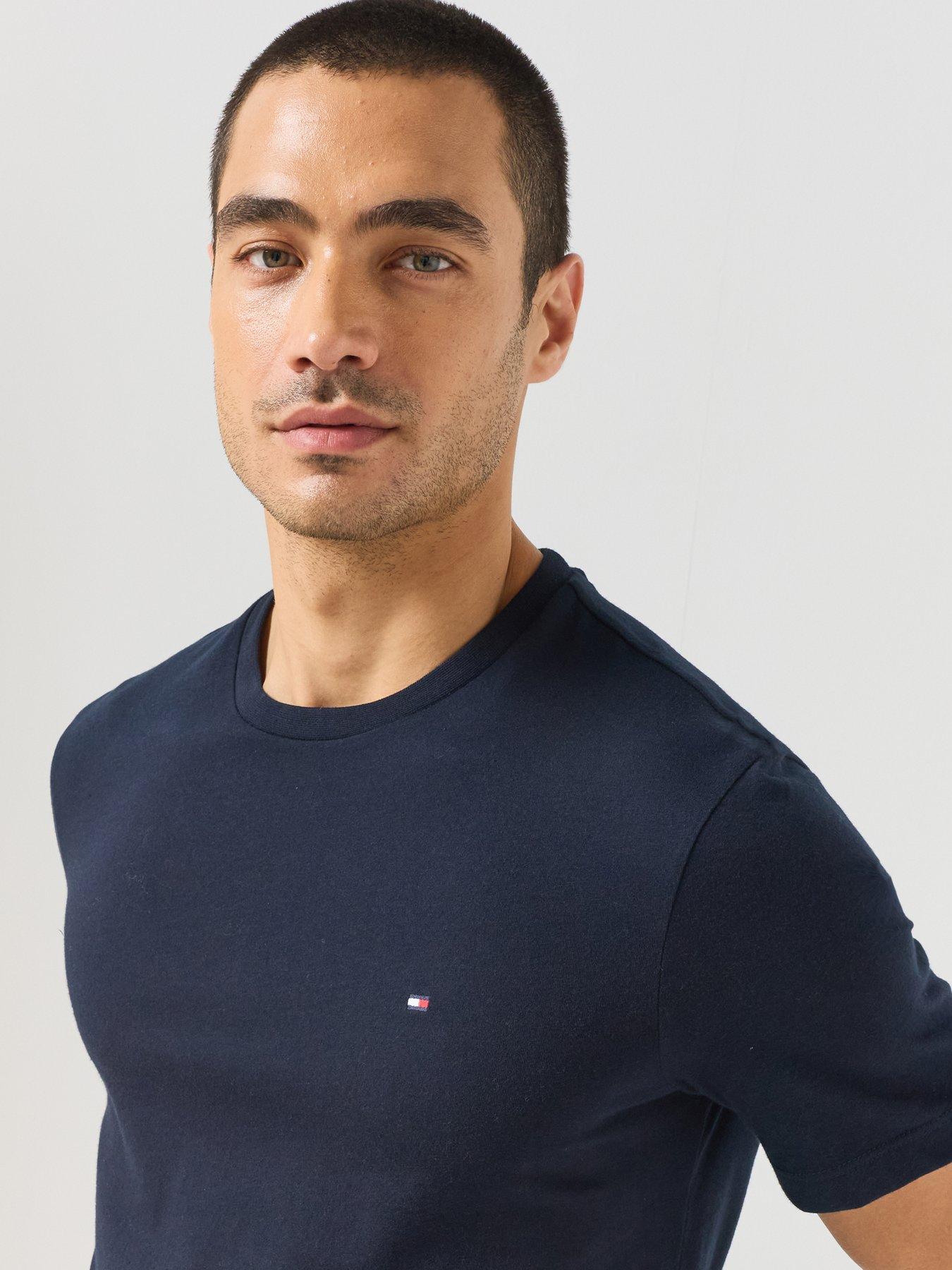 Image 4 of 6 of Tommy Hilfiger Mens Essential Regular Fit Crew Neck T-Shirt - Navy