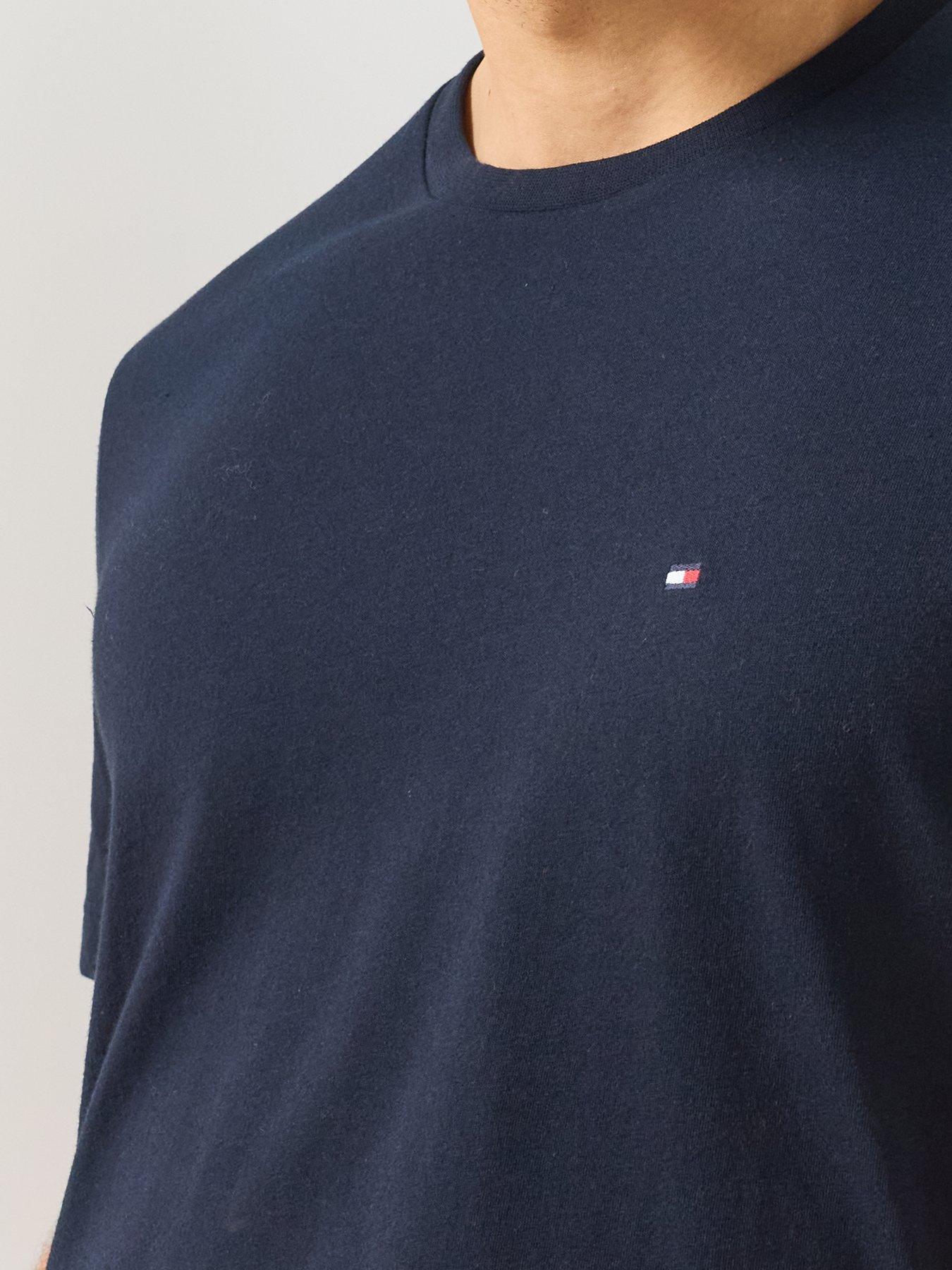 Image 6 of 6 of Tommy Hilfiger Mens Essential Regular Fit Crew Neck T-Shirt - Navy
