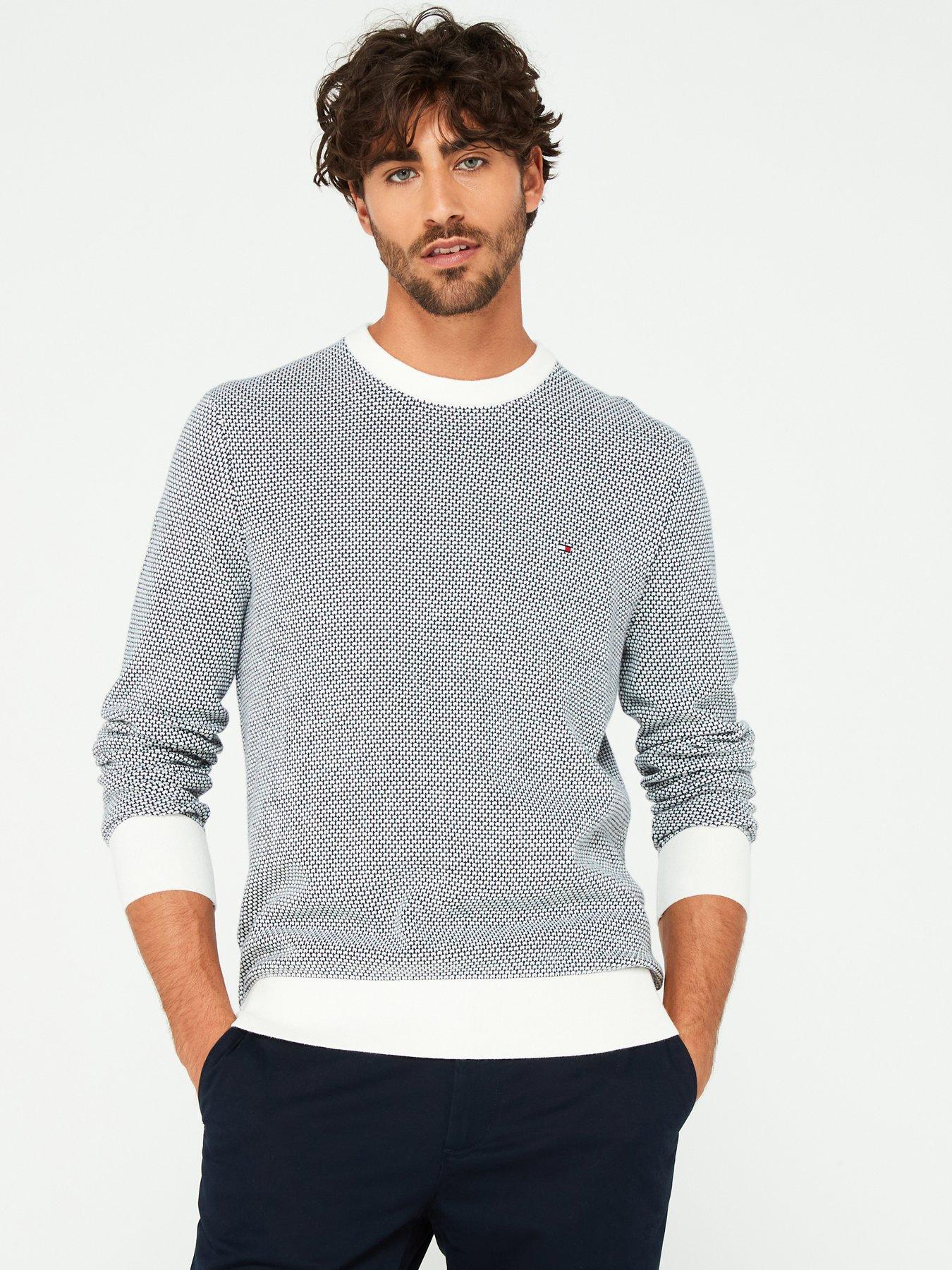 undefined Pima Cotton Cashmere 2 Tone Knitted Jumper - Grey