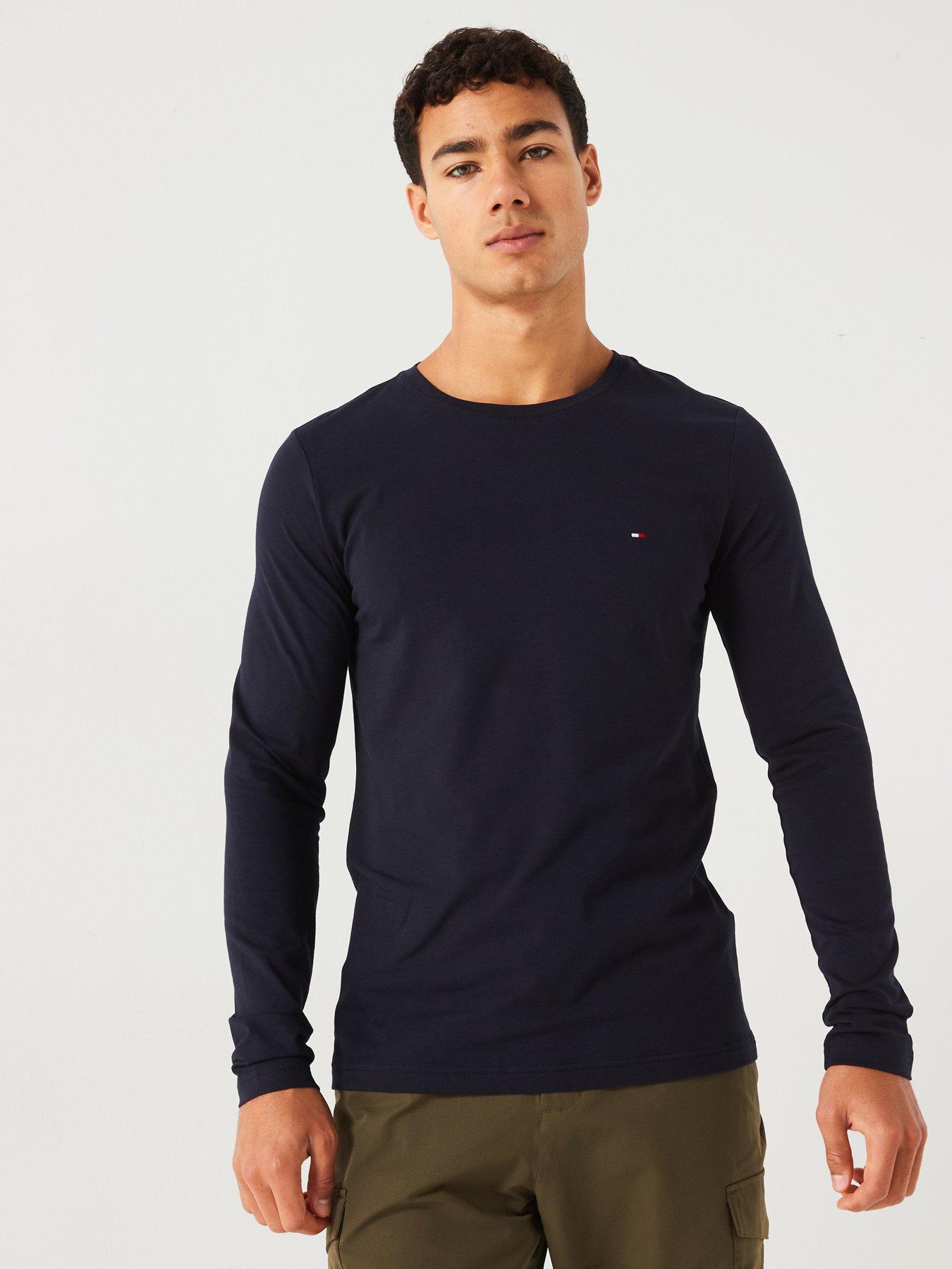 Tommy Hilfiger Stretch Slim Fit Long Sleeve T-shirt - Navy