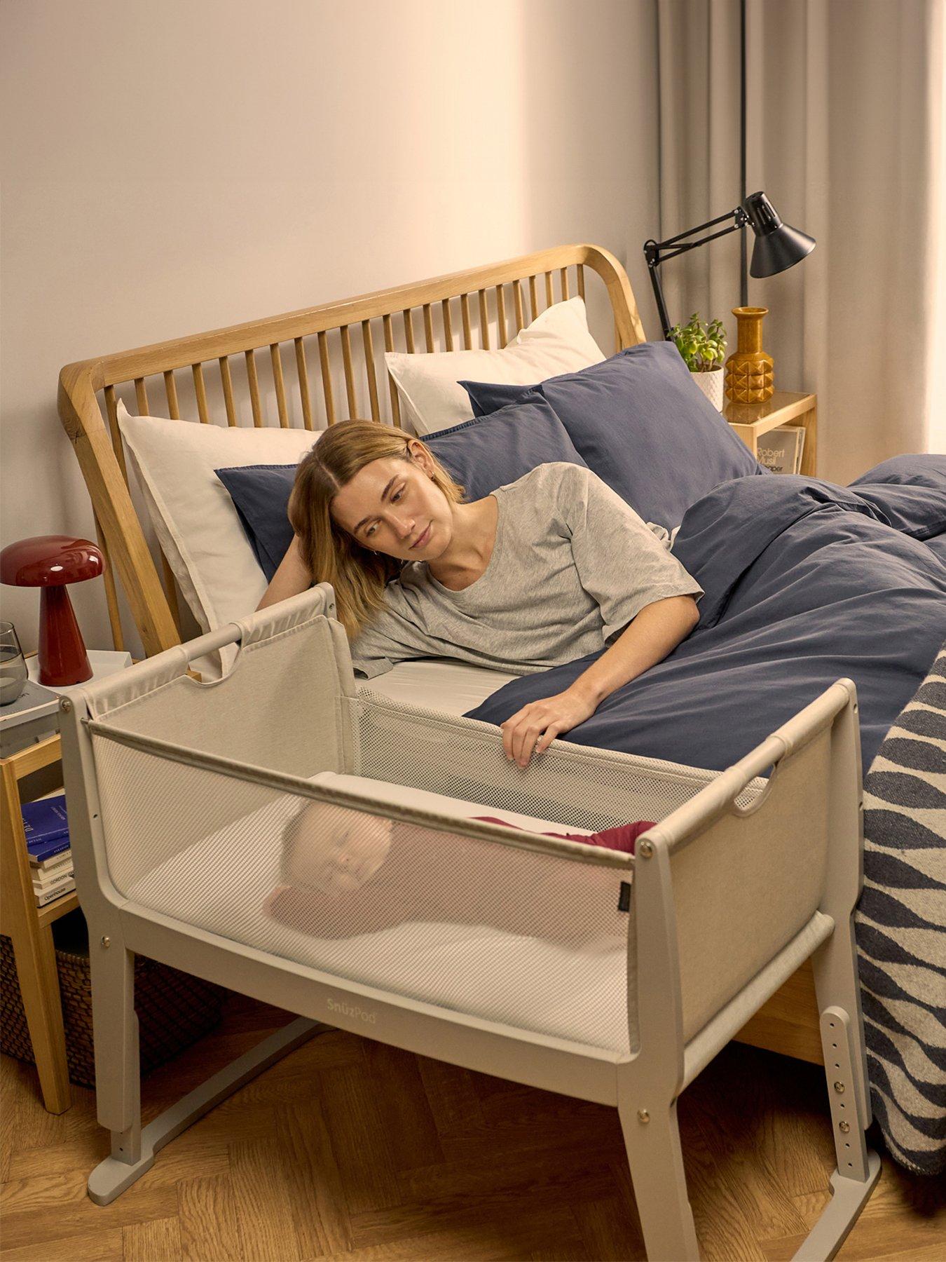  image of snuz-snuzpod-studio-bedside-crib-oslo-light-grey