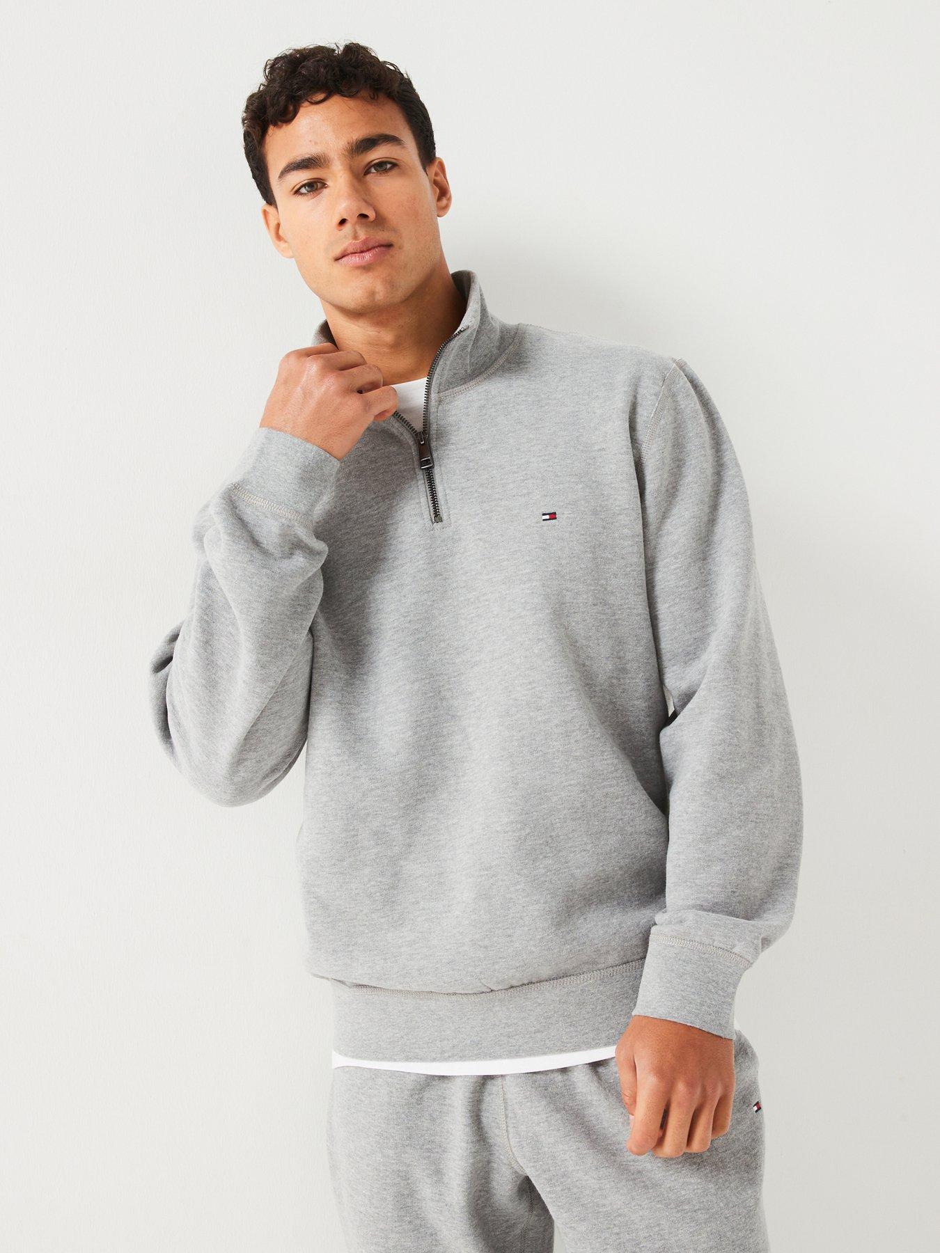 undefined Essential Fleece 1/4 Zip Sweat - Grey