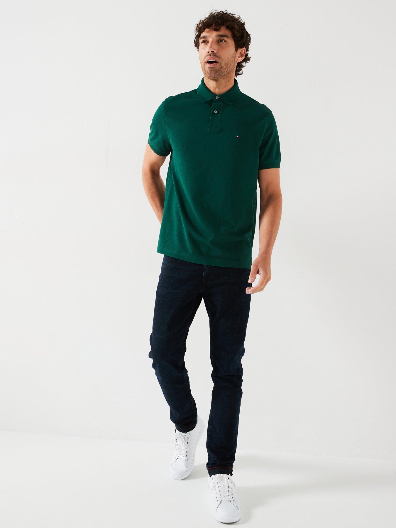  image of tommy-hilfiger-1985-regular-fit-polo-shirt-dark-green
