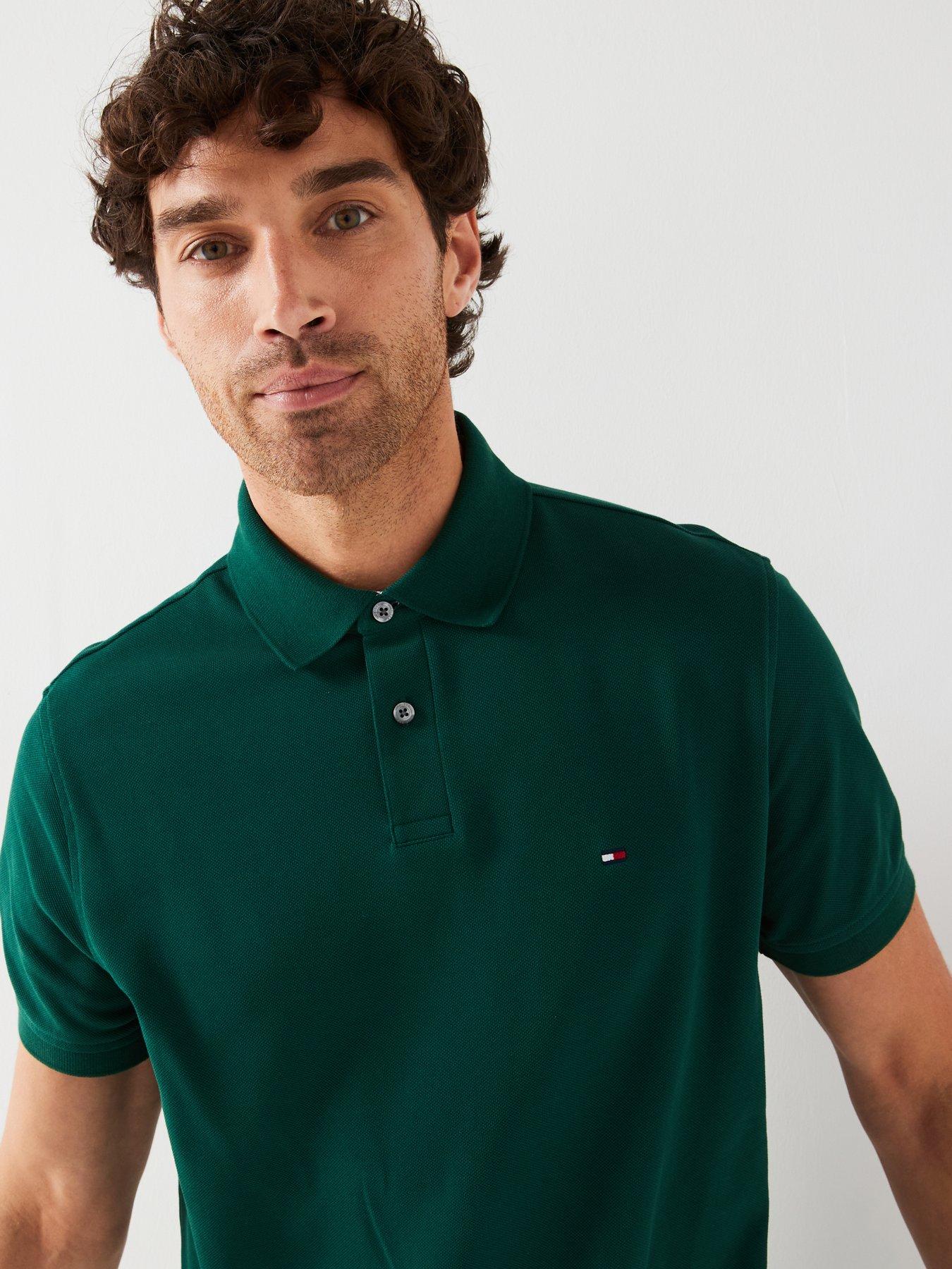  image of tommy-hilfiger-1985-regular-fit-polo-shirt-dark-green