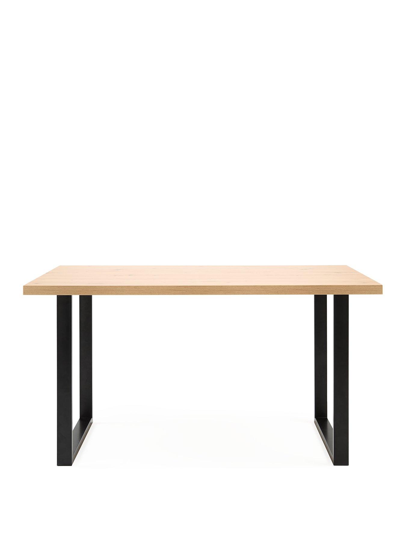Image 2 of 6 of The Very Collection Burton 140 cm Dining Table - Oak/Black&nbsp;- FSC&reg; Certified