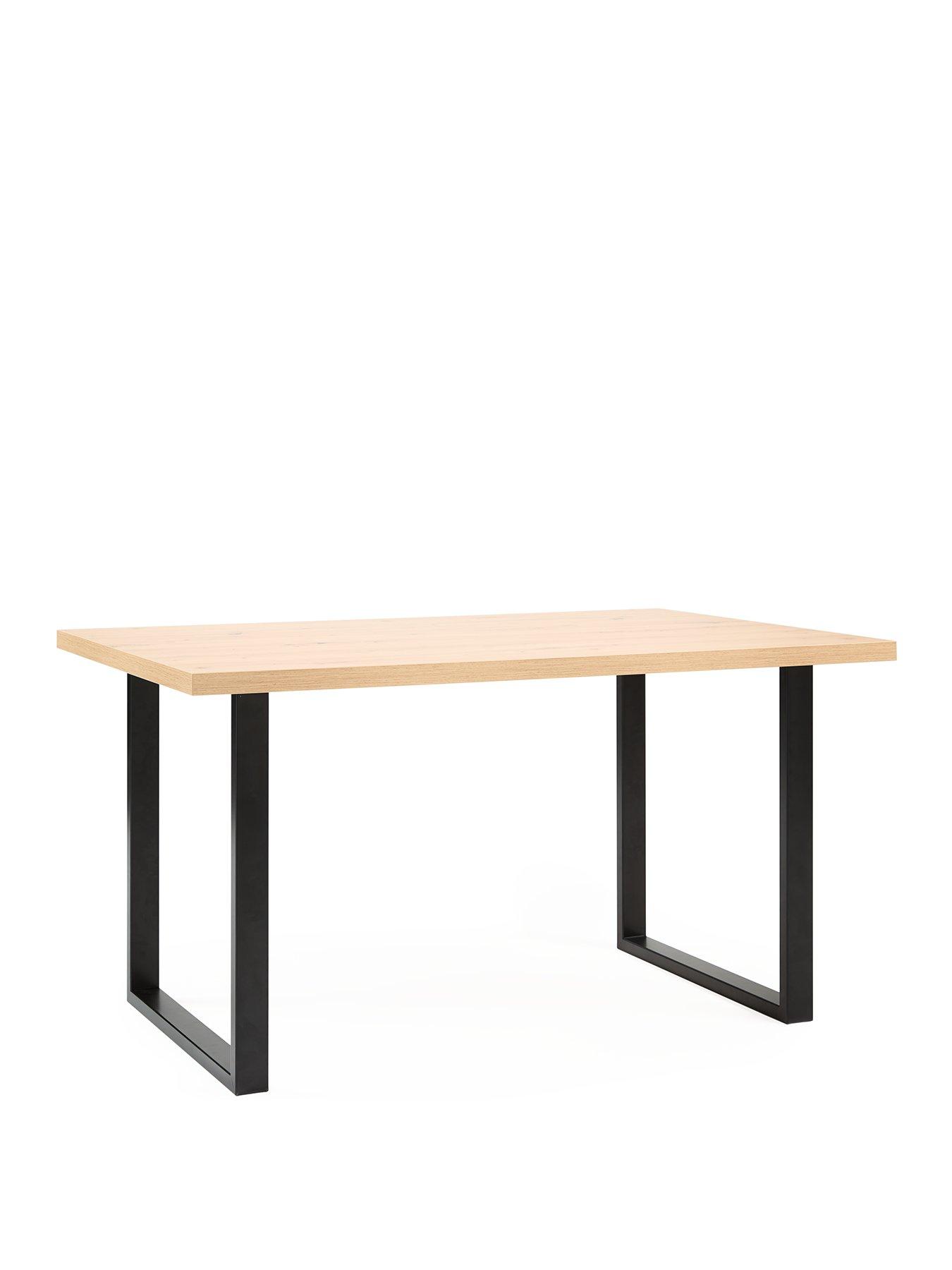 Image 3 of 6 of The Very Collection Burton 140 cm Dining Table - Oak/Black&nbsp;- FSC&reg; Certified
