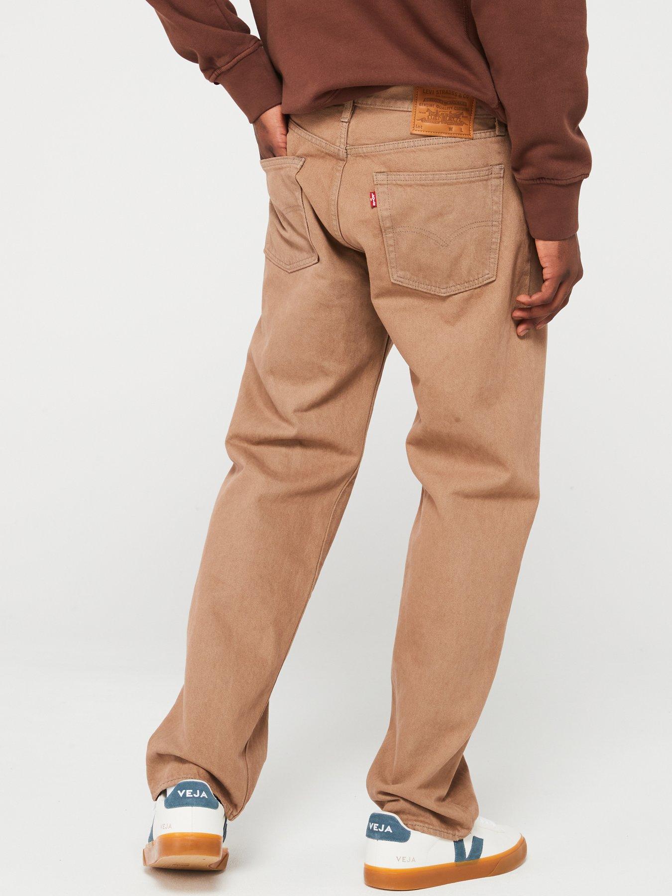 Image 2 of 5 of Levi's 555 Relaxed Straight Fit Jeans - Ermine Grove Od - Dark Beige