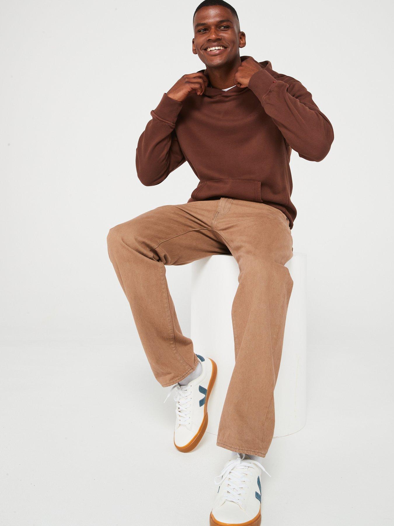 Image 4 of 5 of Levi's 555 Relaxed Straight Fit Jeans - Ermine Grove Od - Dark Beige