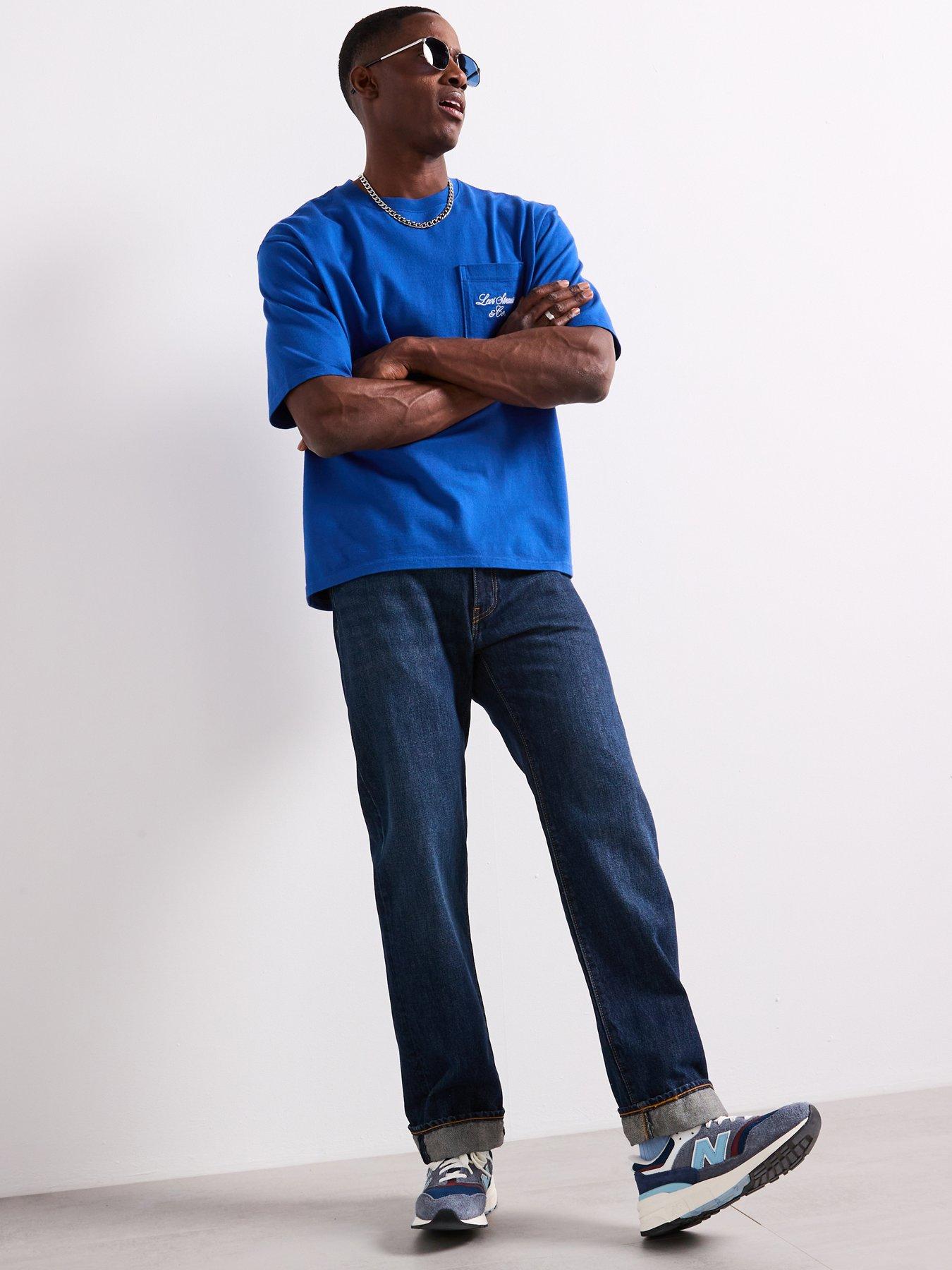 LEVI'S ® Regular Jeans '555™ Relaxed Straight' in Navy | ABOUT YOU