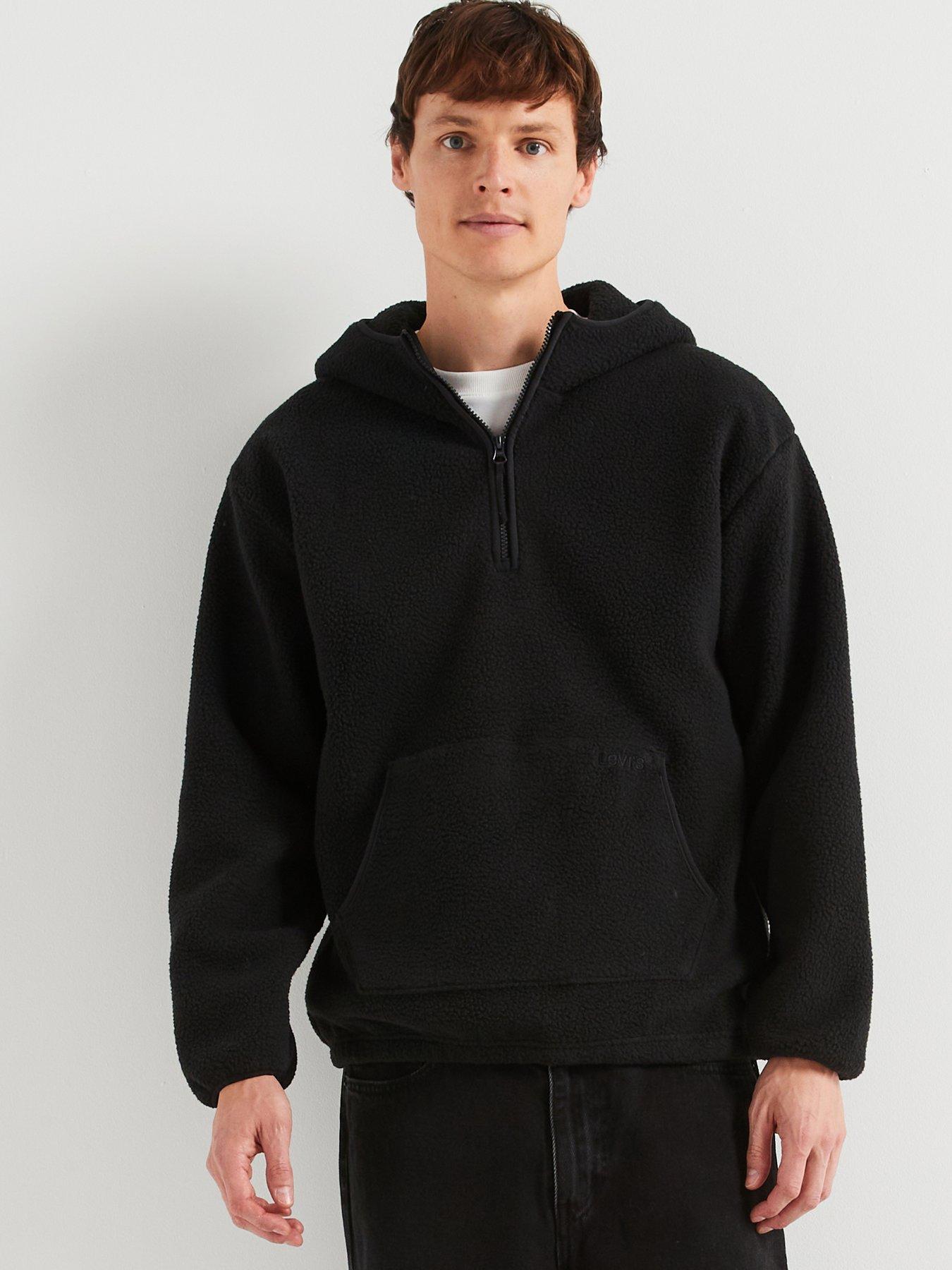 undefined Sherpa Pullover Hoodie - Black