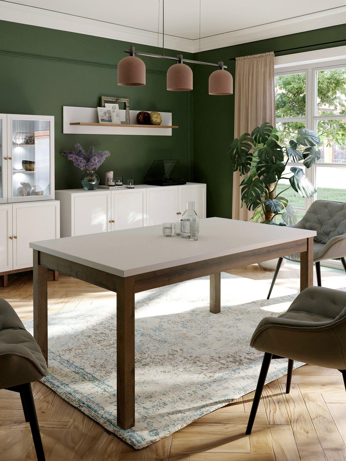 Penkridge 160 - 207 cm Extending Dining Table - Grey/Oak