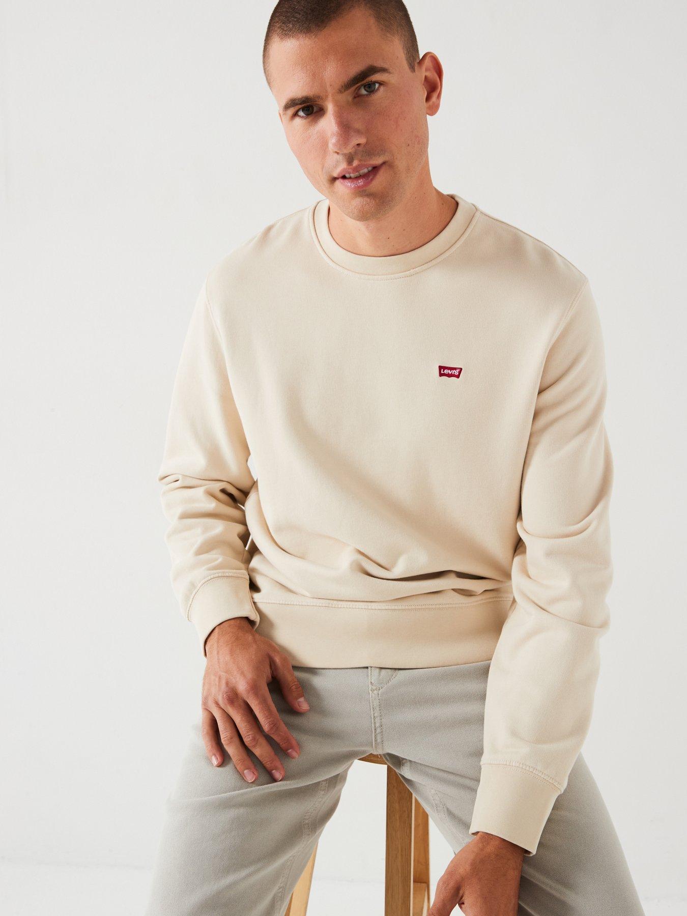  image of levis-levis-original-housemark-crew-neck-sweat-top-cream