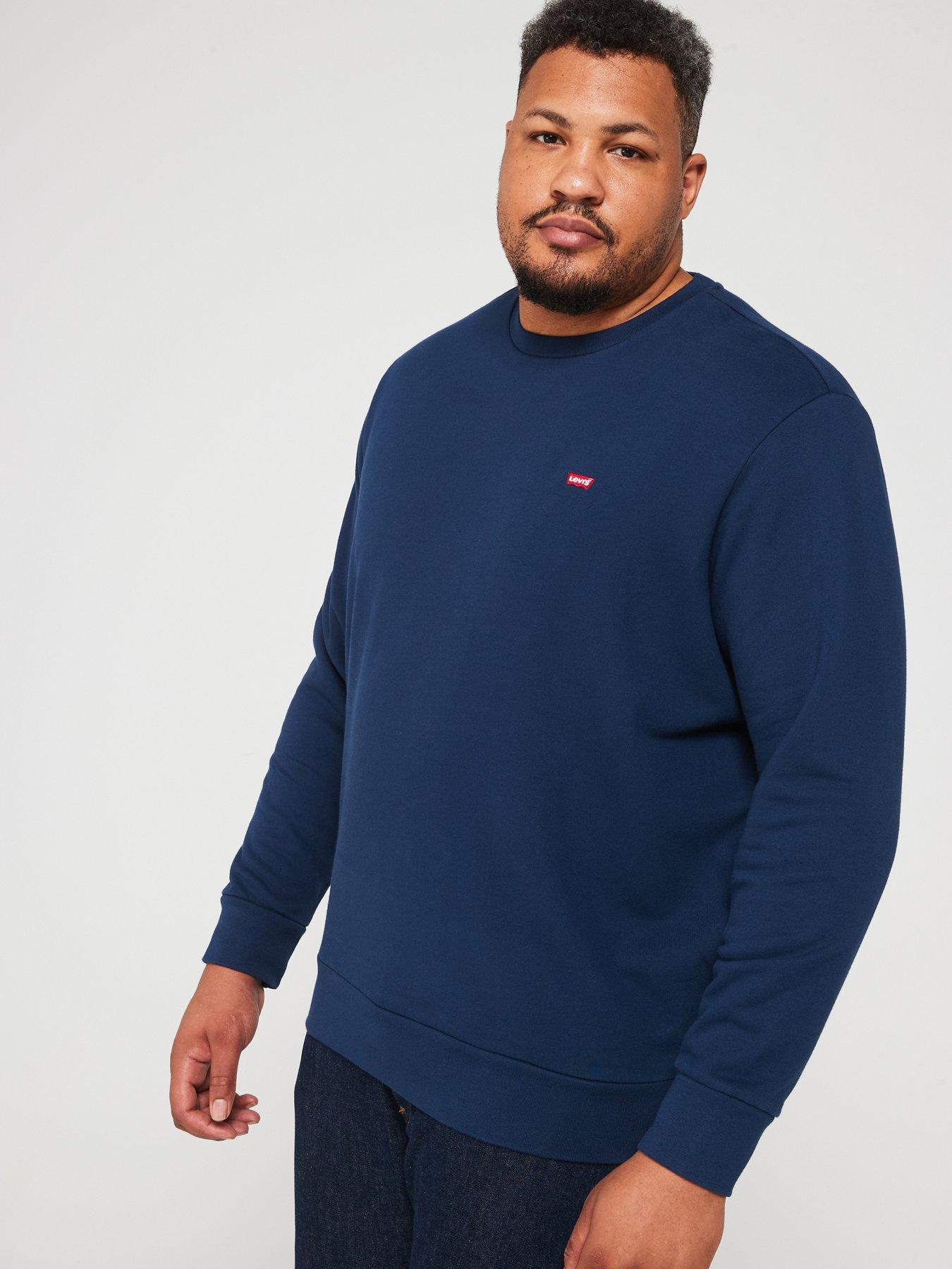 Image 1 of 5 of Levi's Big &amp; Tall Original Housemark Crew Neck Sweat Top - Navy