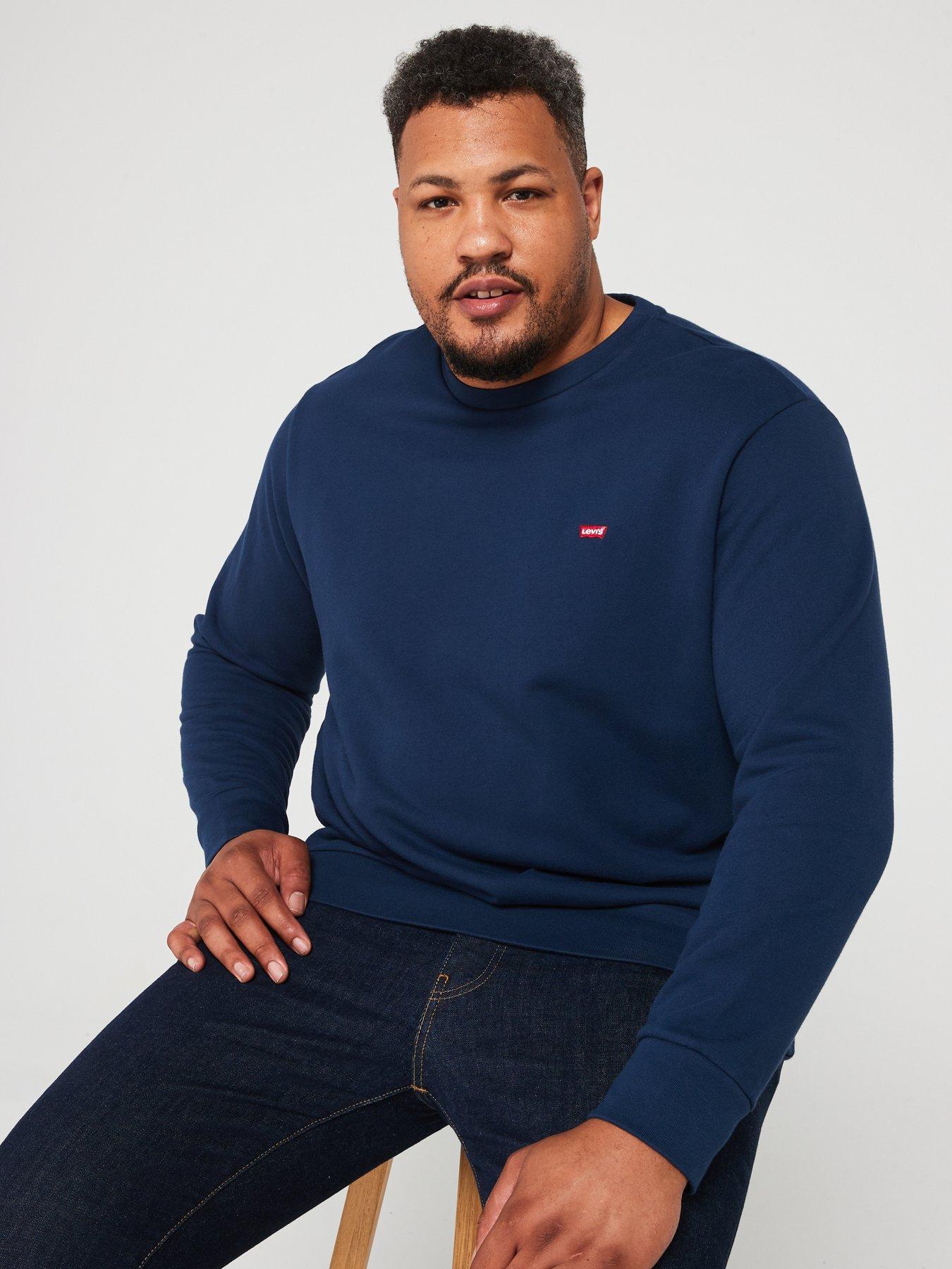 Image 4 of 5 of Levi's Big &amp; Tall Original Housemark Crew Neck Sweat Top - Navy