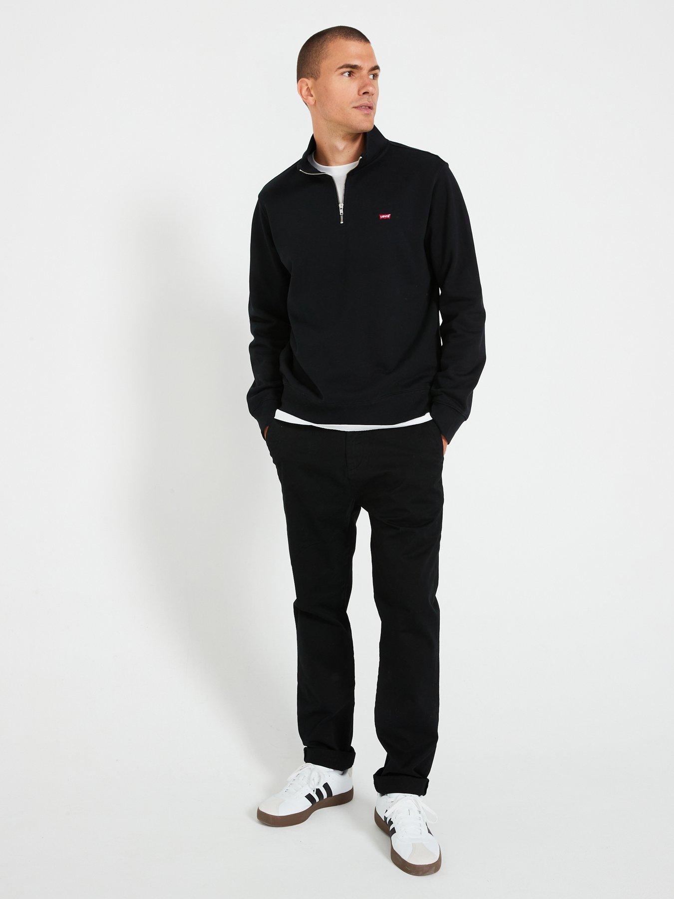  image of levis-original-housemark-14-zip-sweat-top-black