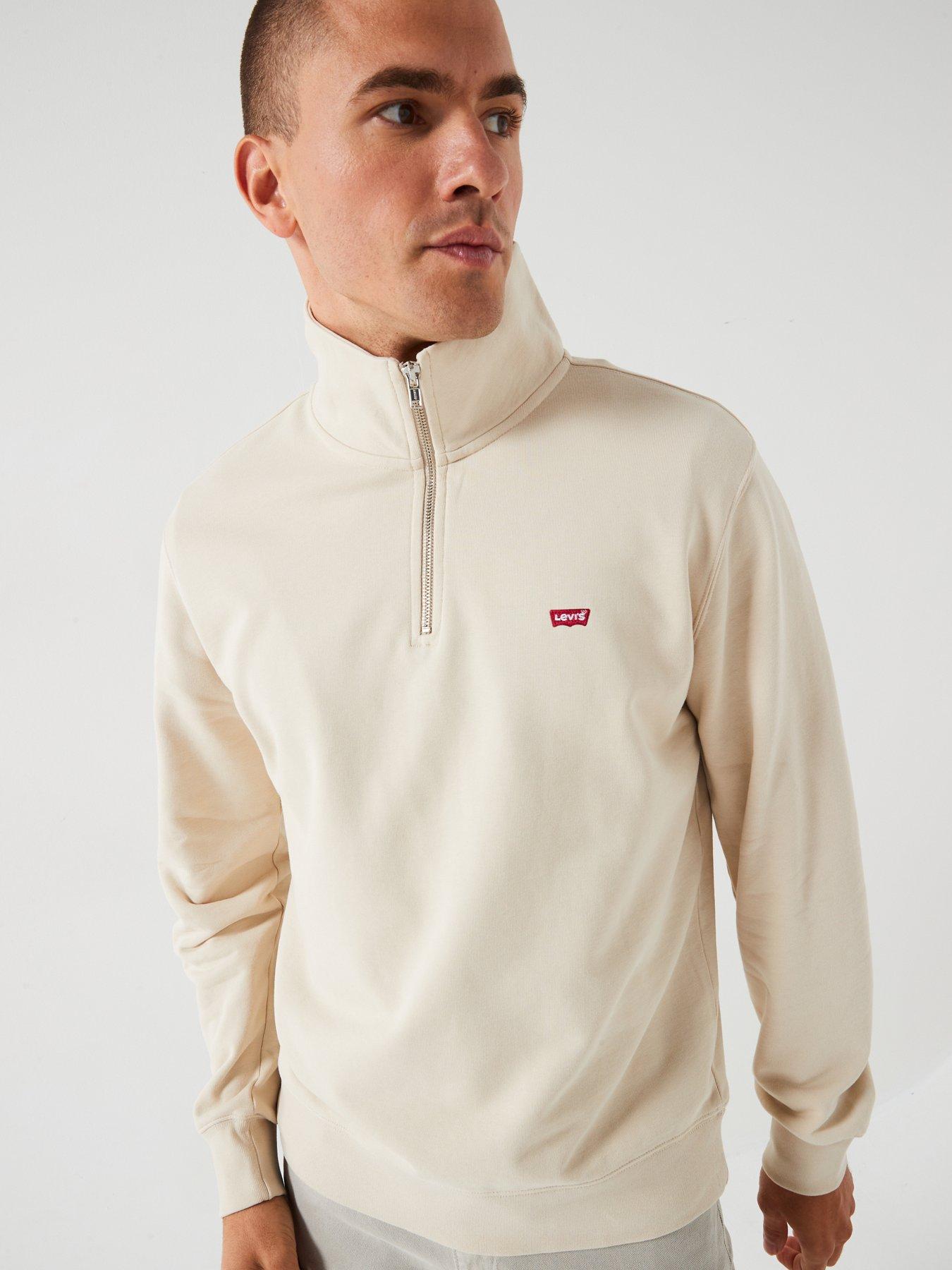 Image 4 of 5 of Levi's Original Housemark 1/4 Zip Sweat Top - Beige