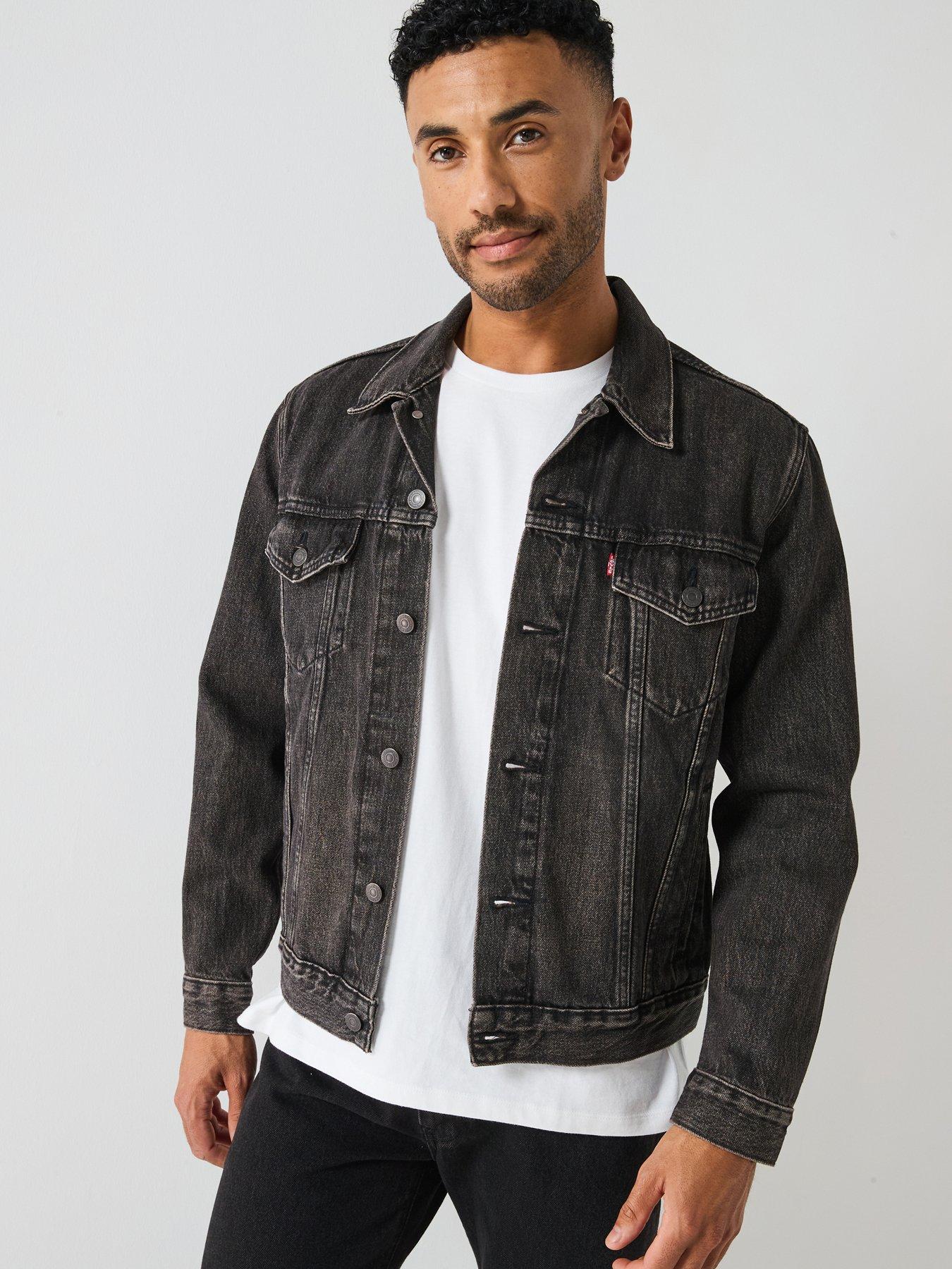 Lightweight Jacket Black Denim Jacket With Borg Collar Levi's