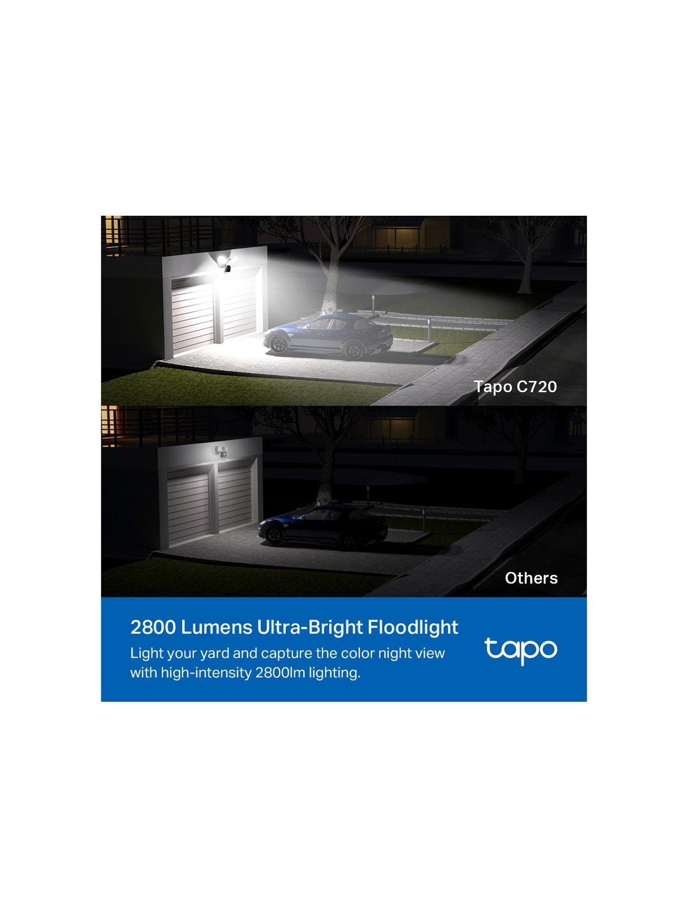 Image 4 of 7 of TP Link Tapo C720 2K 4MP AI Floodlight wired Outdoor Security Camera, 2800 Lumen, No Monthly Fee
