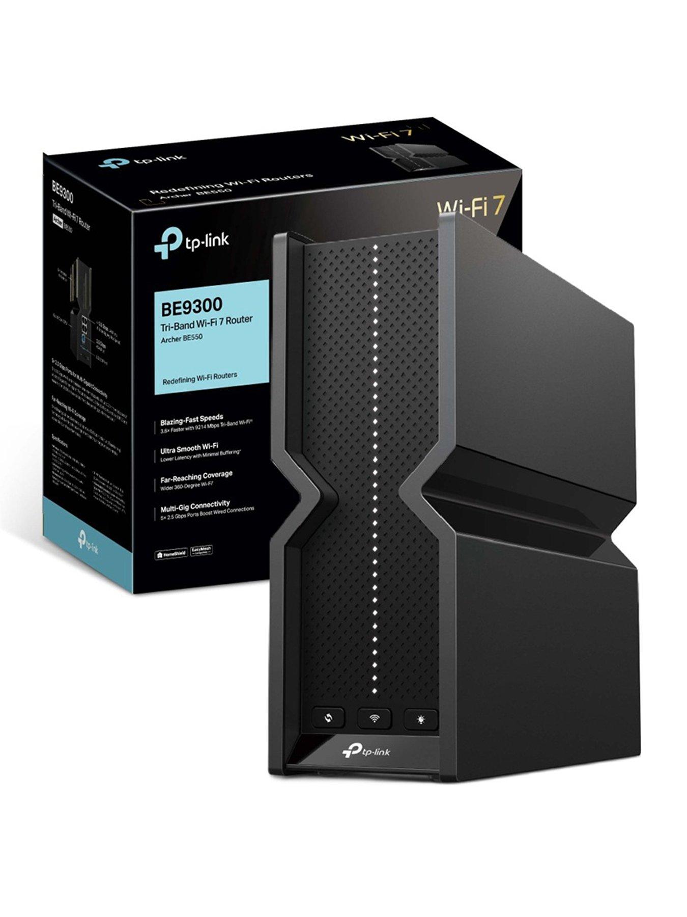 Image 1 of 8 of TP Link Archer BE550 Tri-Band 9.3Gbps Wi-Fi 7 Router, Parental Controls, Homeshield &amp; VPN, 5x 2.5G Ports