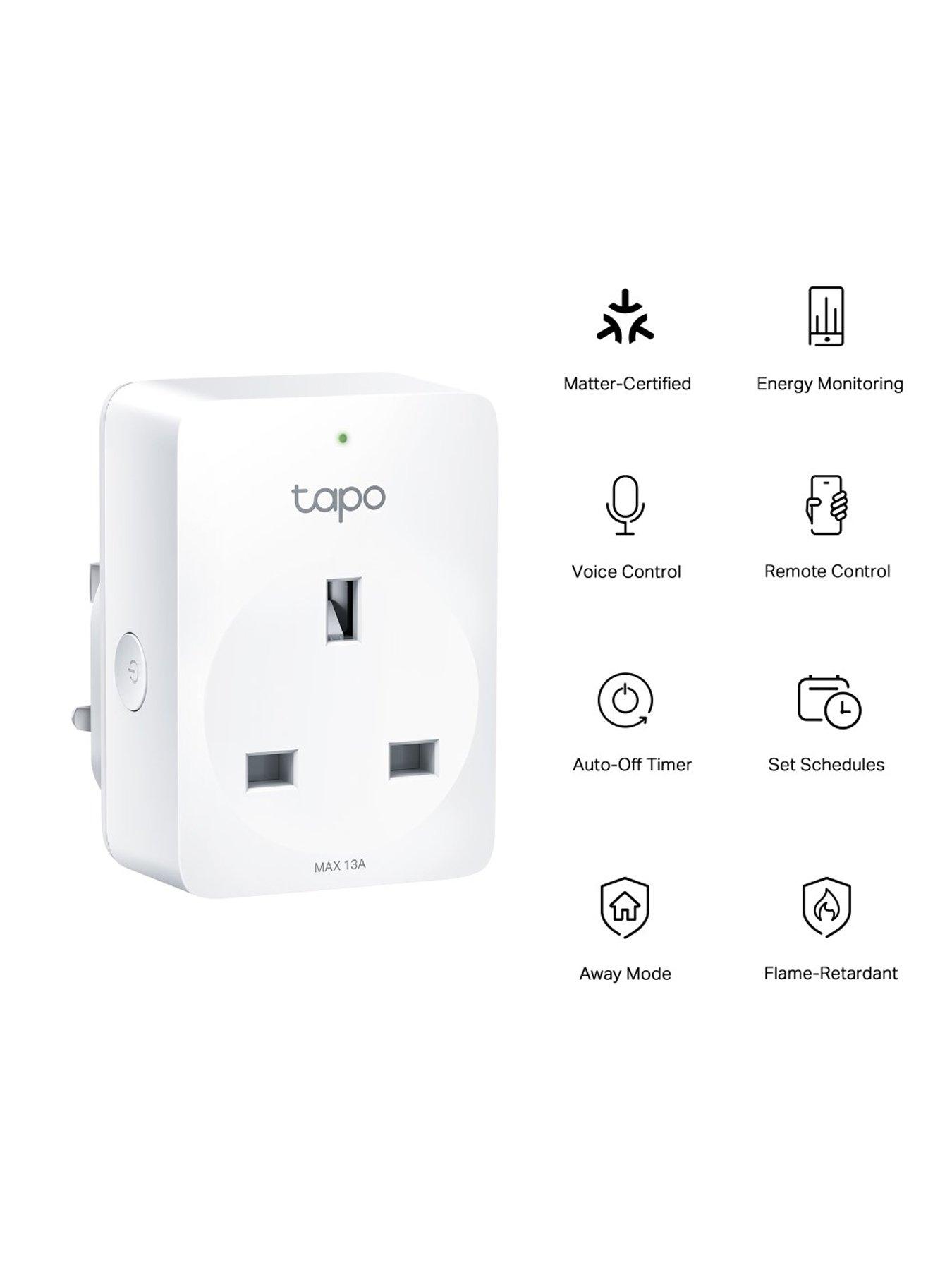  image of tp-link-tapo-p110m-smart-wi-fi-plug-energy-monitoring-matter-certified-remote-control-away-mode