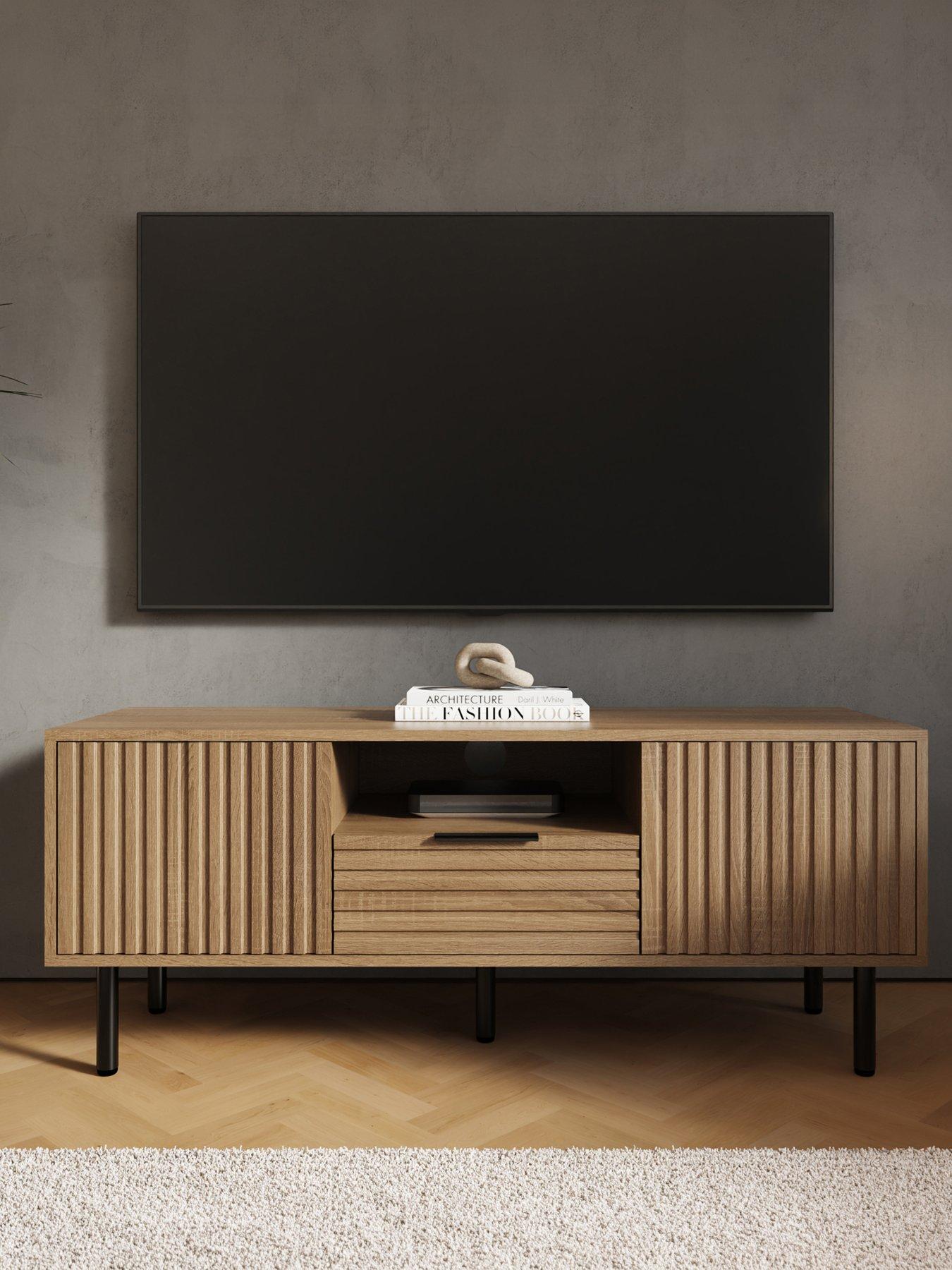 GFW Nervata TV Unit - fits up to 50 inch TV - Oak - FSC® Certified