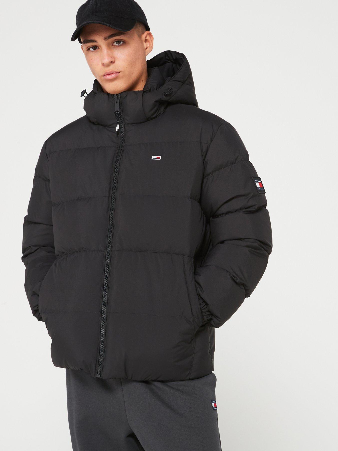 undefined Essential Down Hooded Jacket - Black