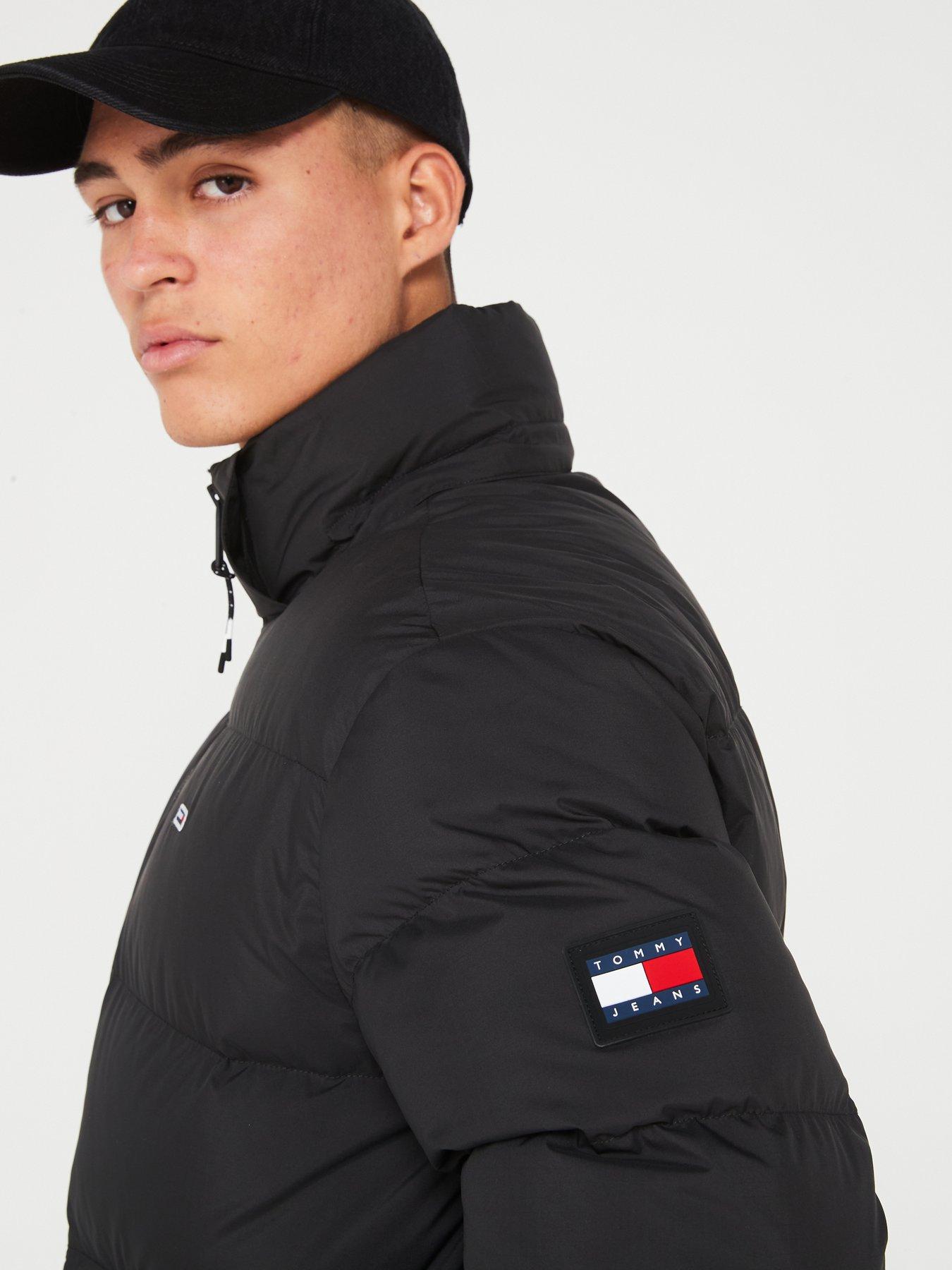 Image 4 of 6 of Tommy Jeans Essential Down Hooded Jacket - Black