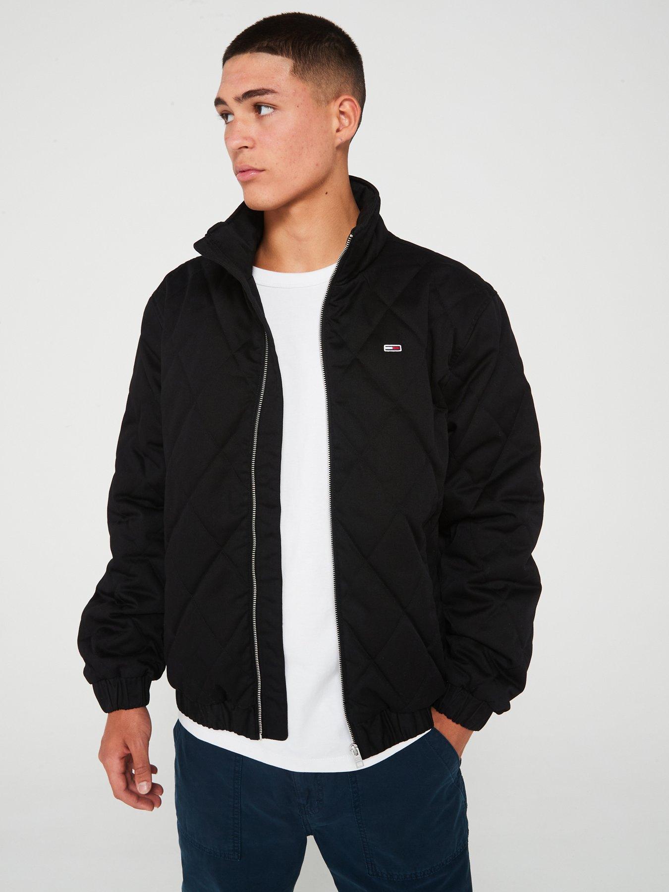Tommy Jeans Lightweight Quilted Bomber Jacket Black littlewoods
