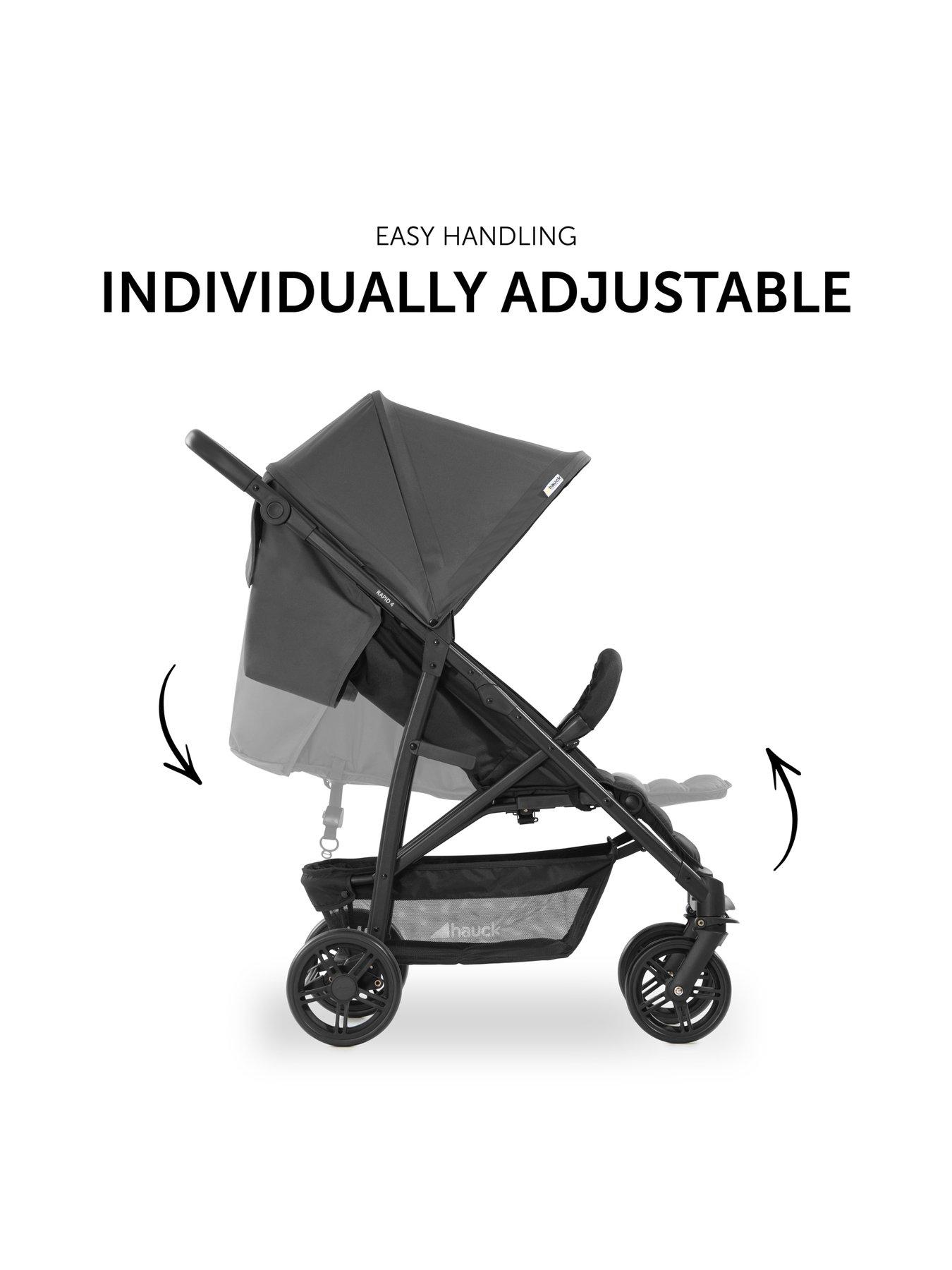 Image 7 of 8 of Hauck Rapid 4 Trioset Travel System - Grey